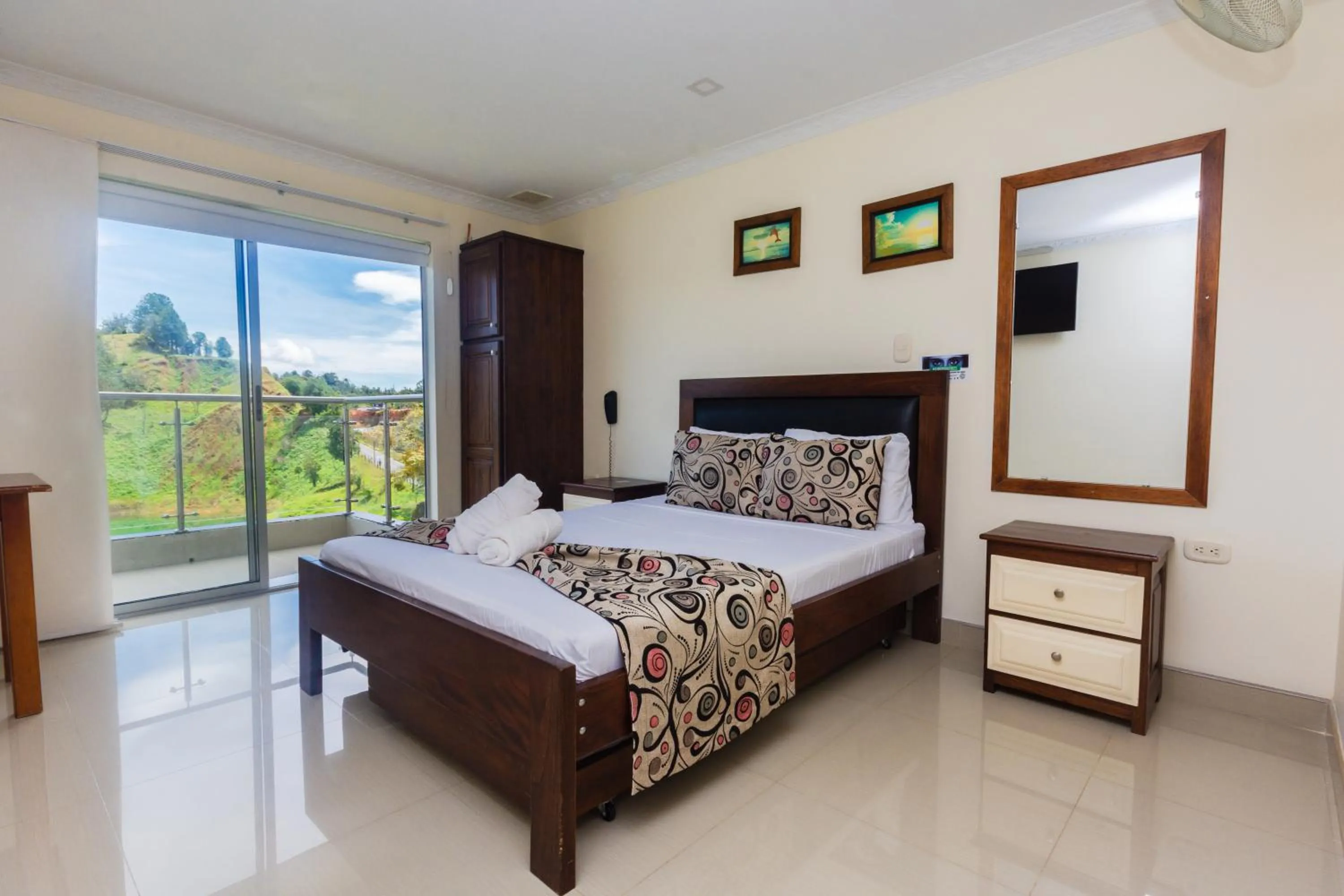 Bed in Hotel Verony Guatape