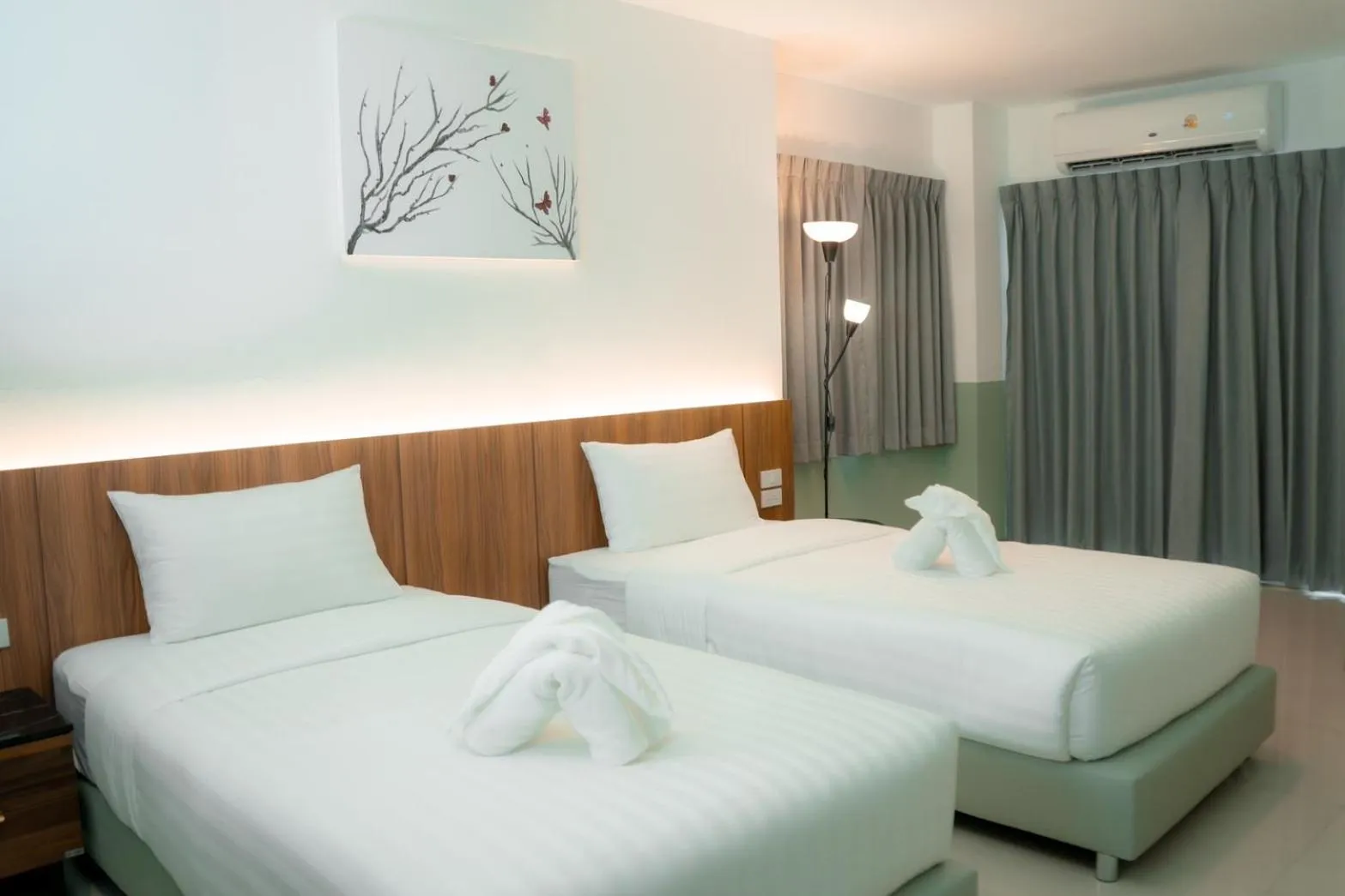 Bed in iChapter Hotel Suvarnabhumi