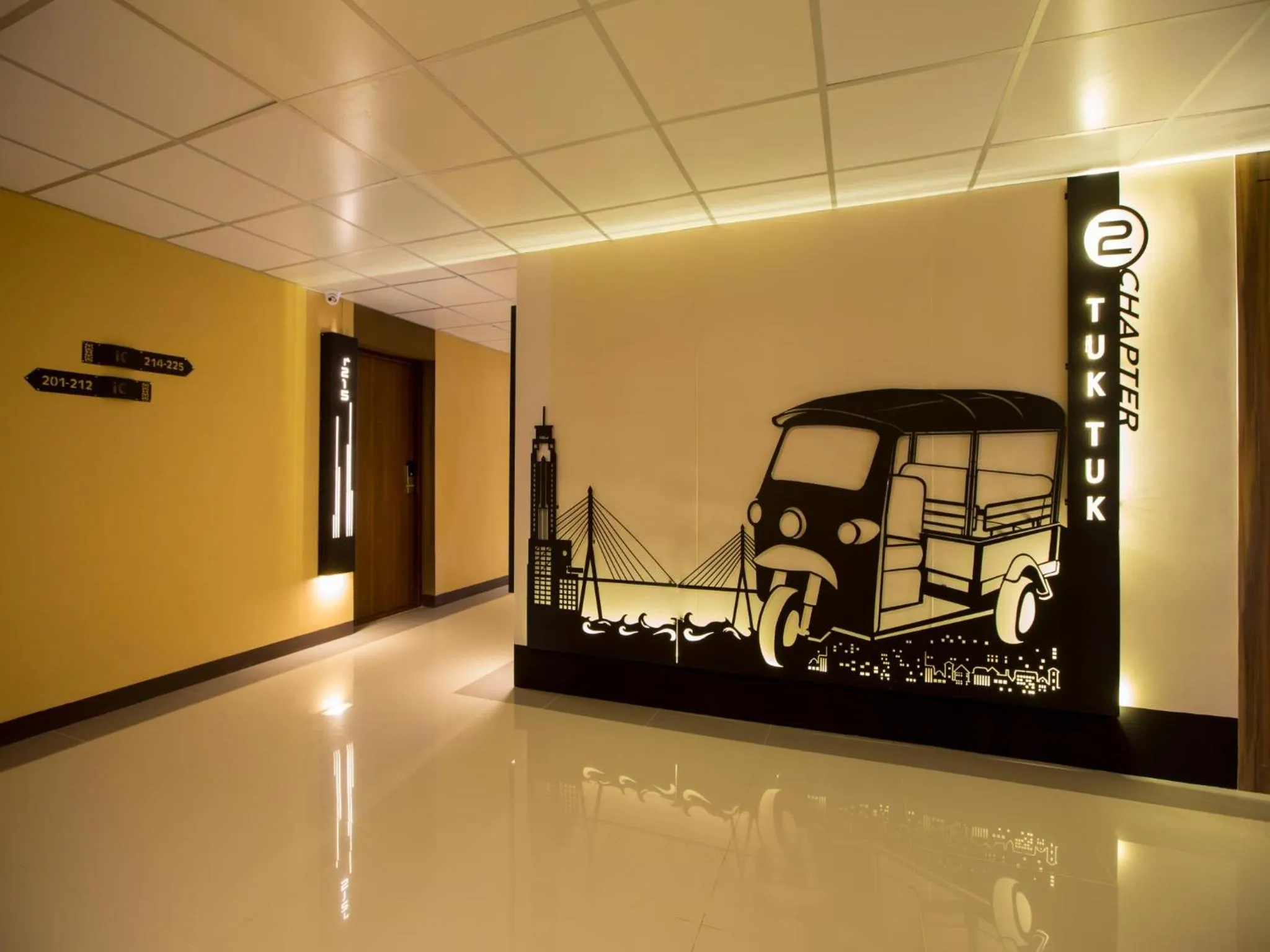 Decorative detail in iChapter Hotel Suvarnabhumi