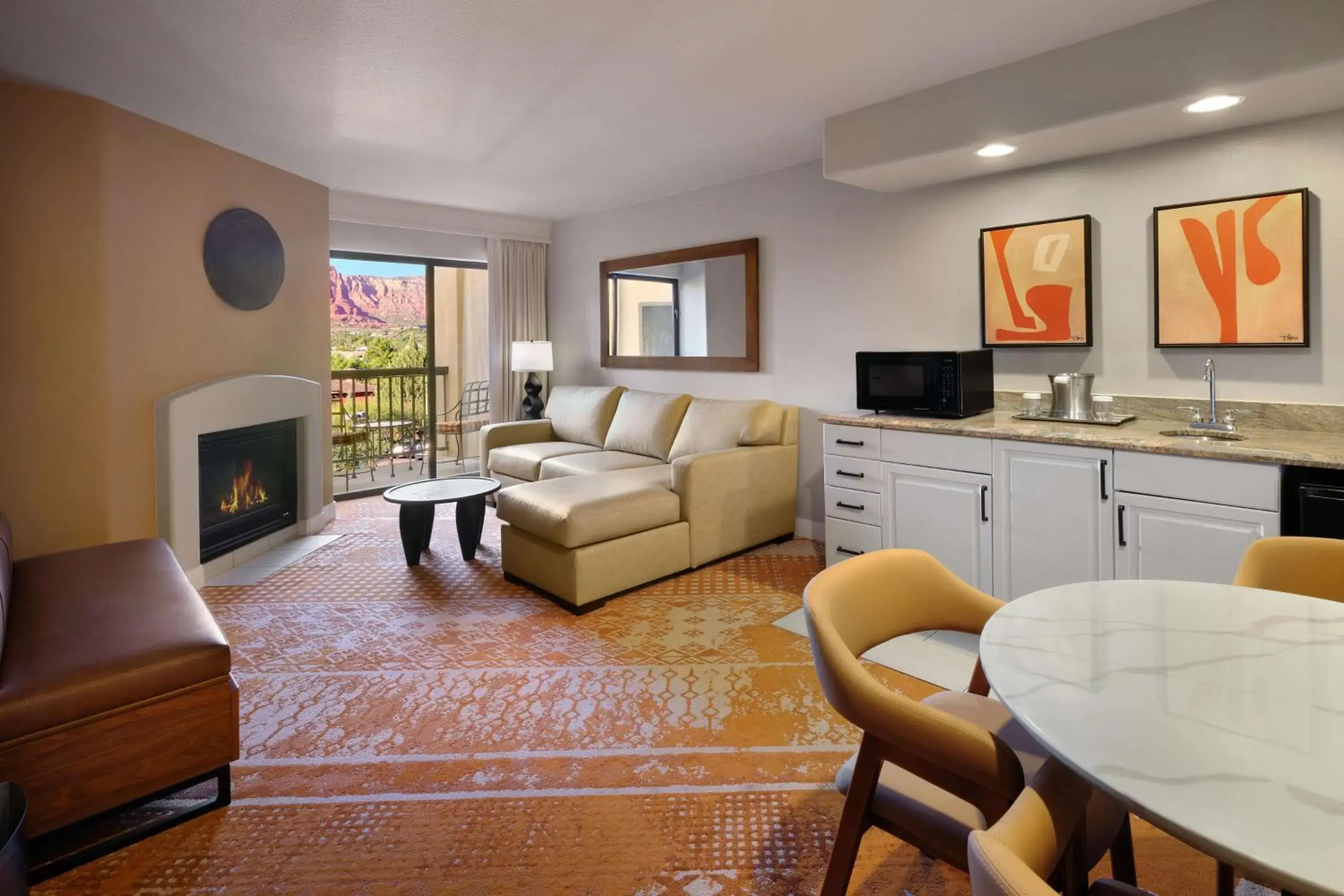 Double Queen Larger Suite with Balcony - Red Rock View in Hilton Sedona Resort at Bell Rock Double Queen Larger Suite with Balcony - Red Rock View in Hilton Sedona Resort at Bell Rock