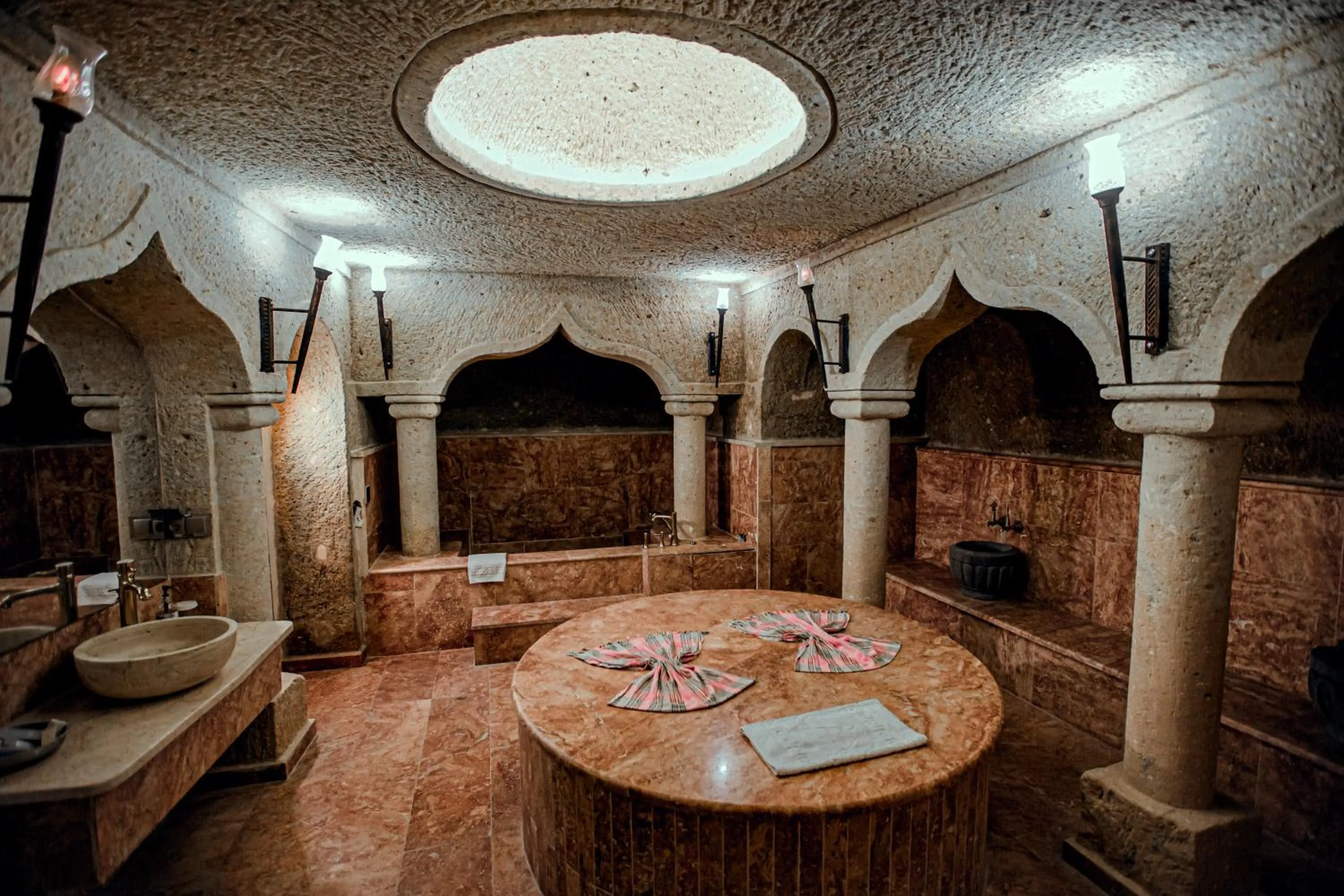 Bathroom in Oread Cave Suites