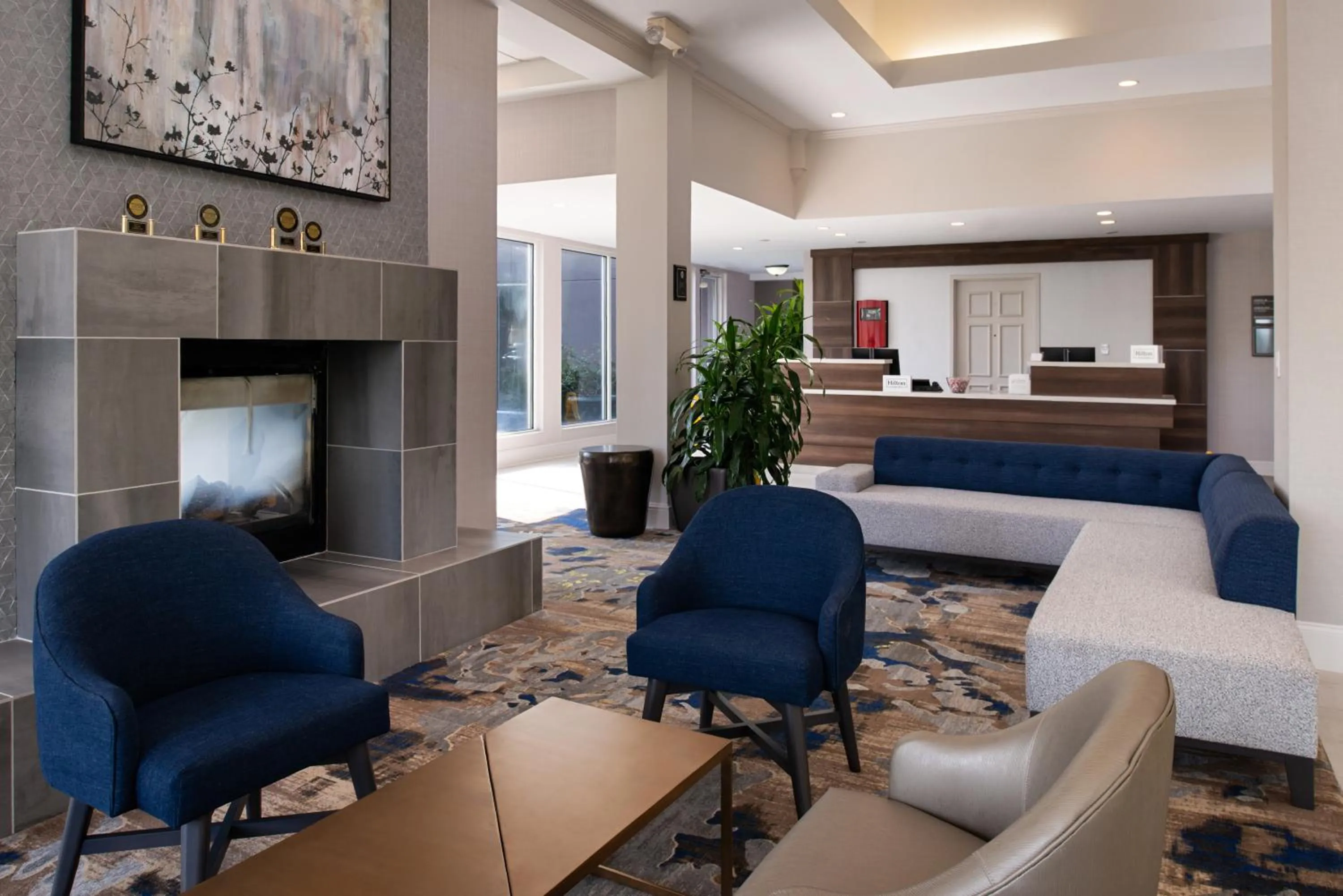 Lobby or reception in Hilton Garden Inn Baton Rouge Airport