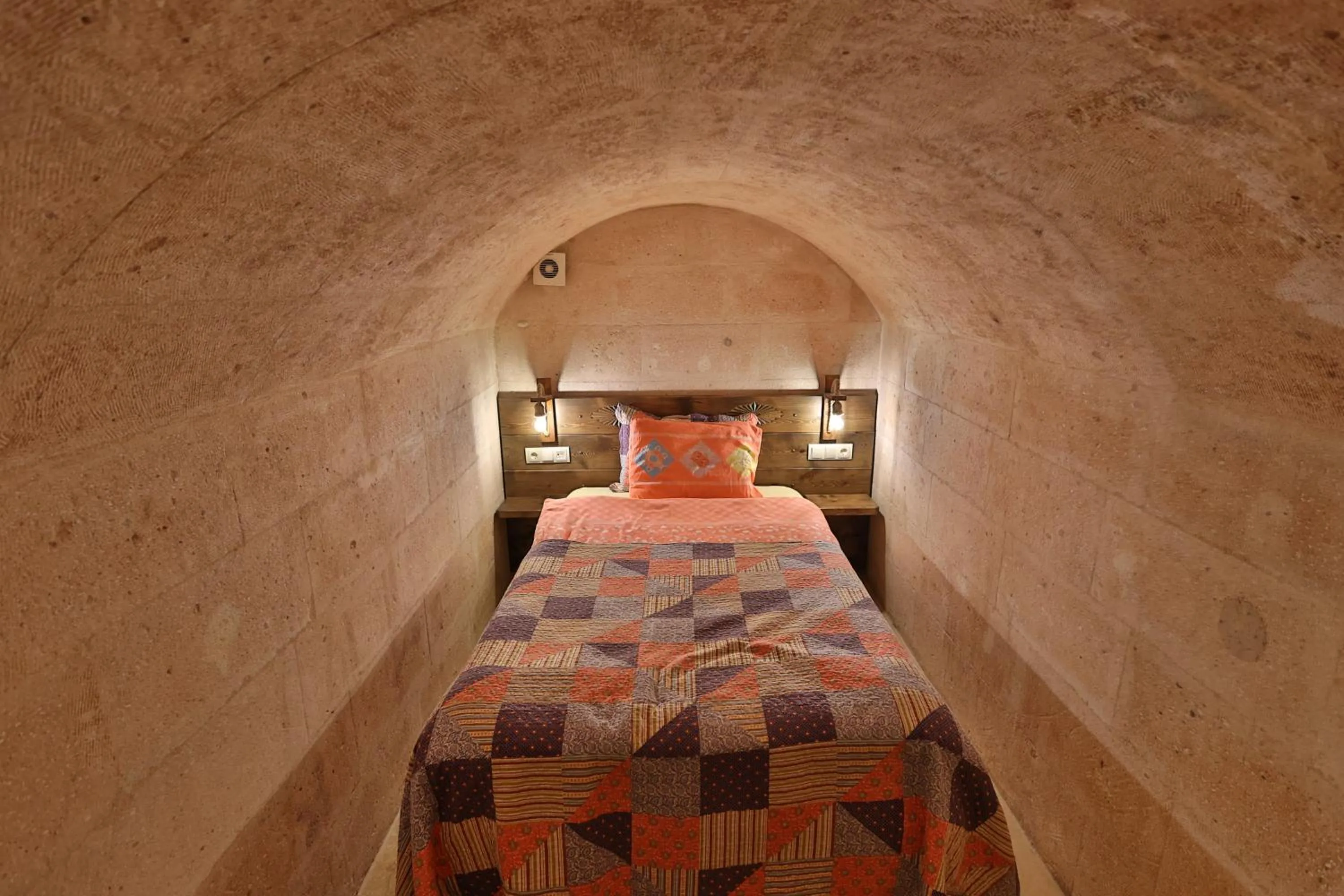 Photo of the whole room, Bed in Demisos Caves Hotel