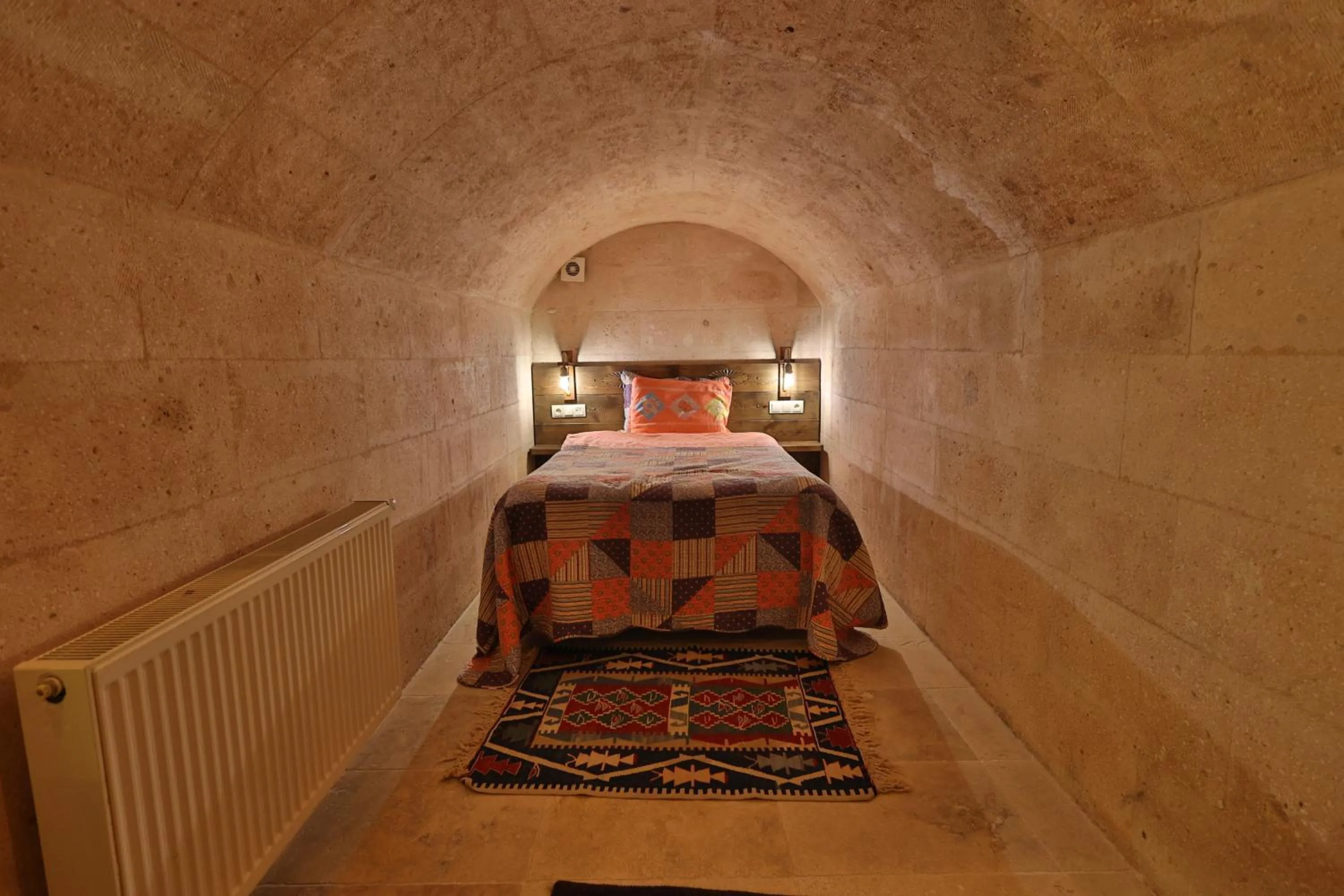 Photo of the whole room, Bed in Demisos Caves Hotel