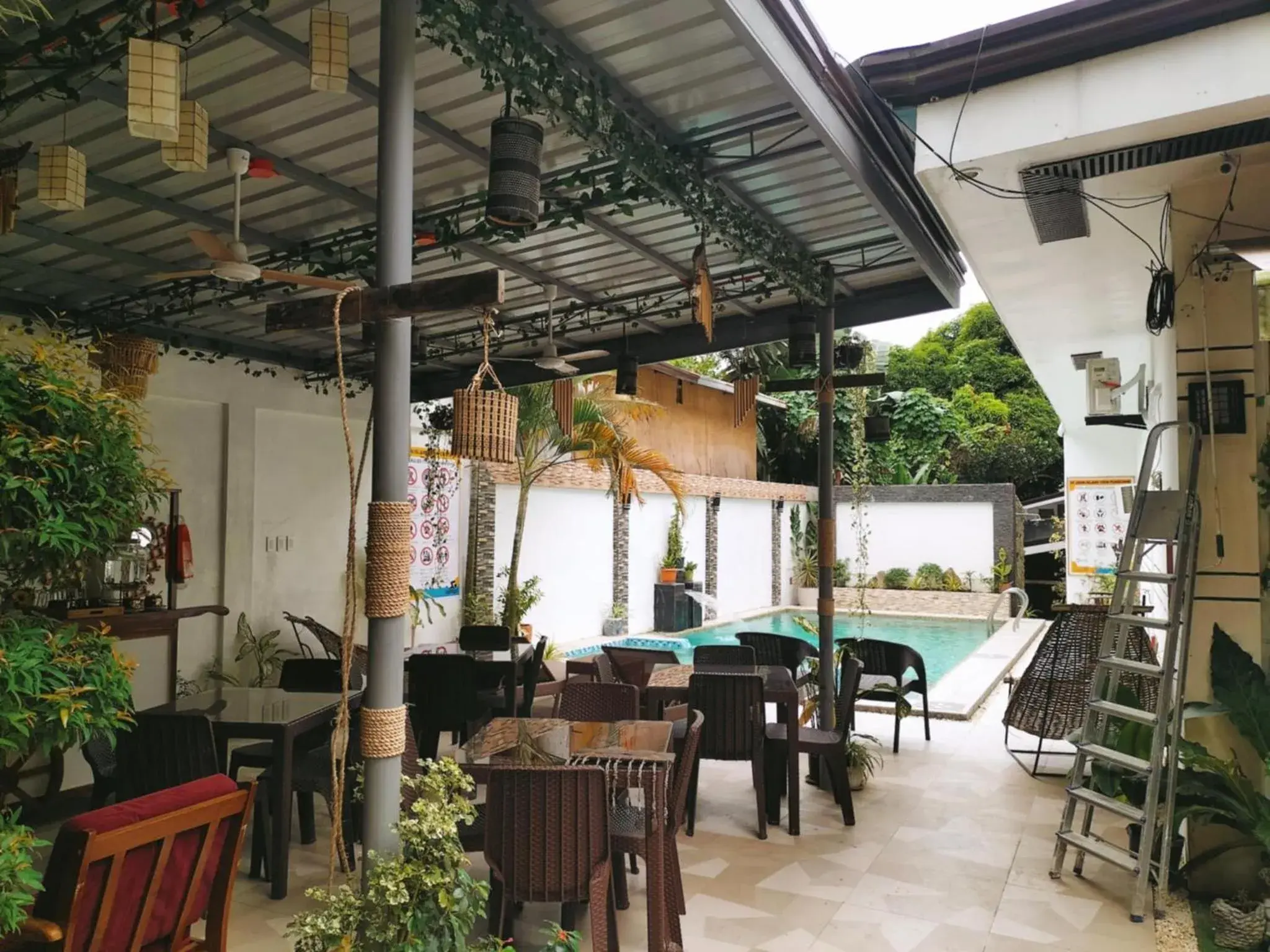 Pool view in St. John Island View Pensionne Pool view in St. John Island View Pensionne