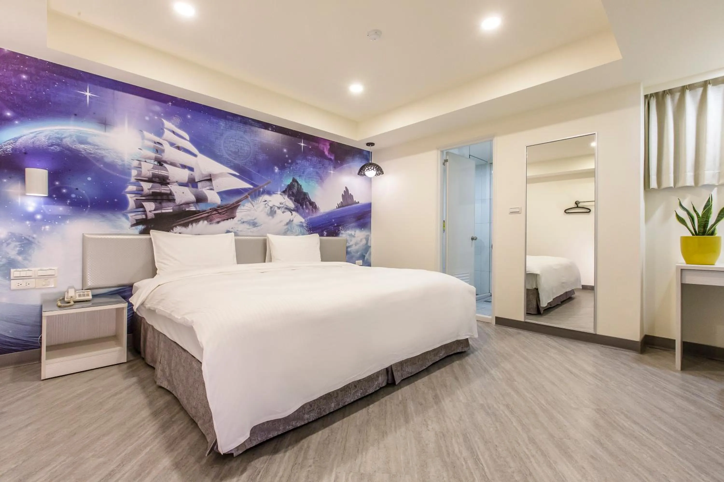 Bed in The Cloud Hotel Zhongli Branch