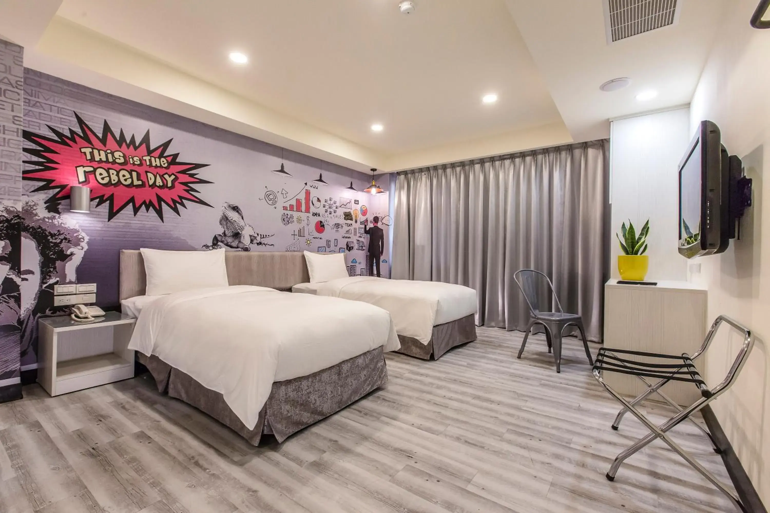 Bed in The Cloud Hotel Zhongli Branch Bed in The Cloud Hotel Zhongli Branch