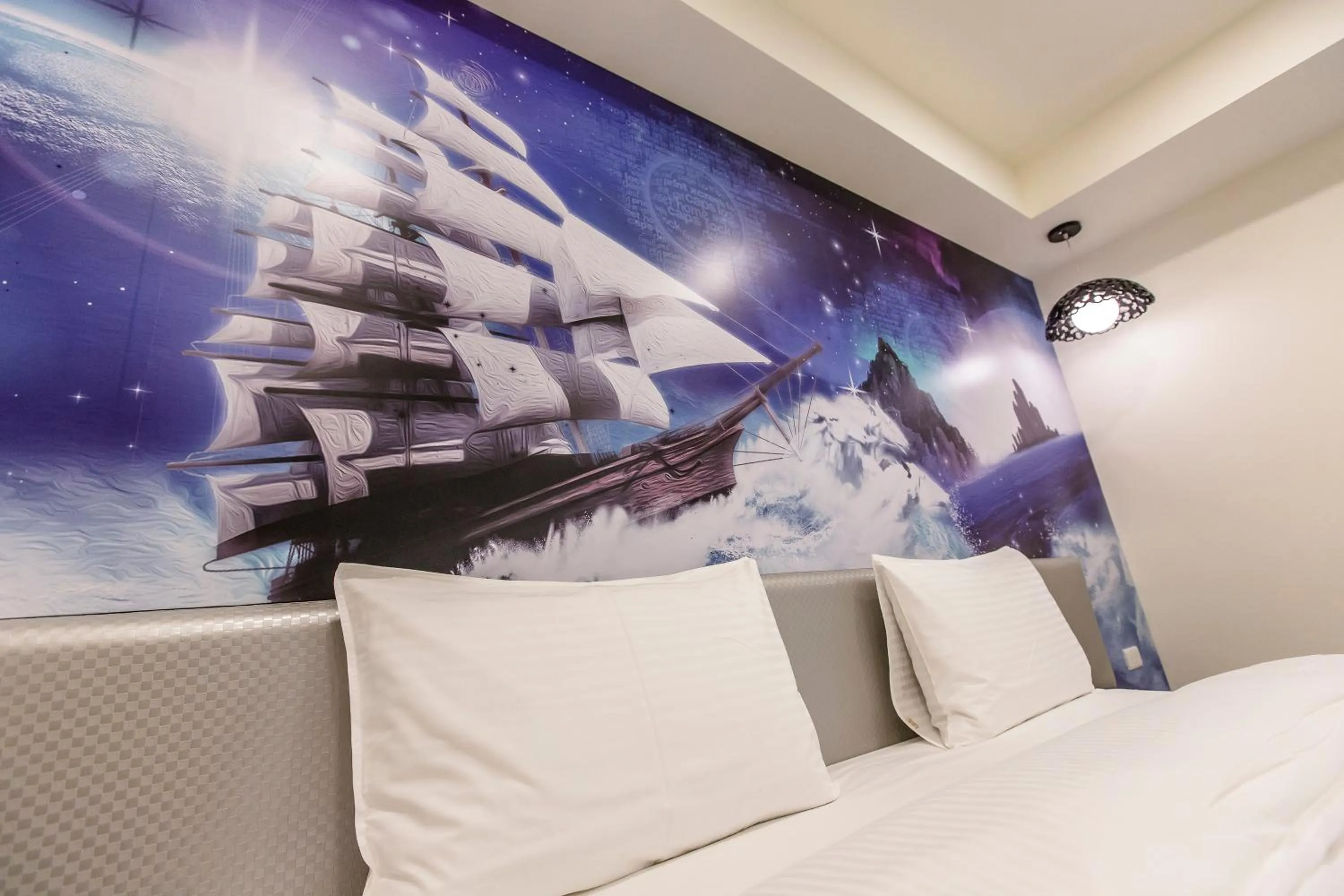 Bed in The Cloud Hotel Zhongli Branch