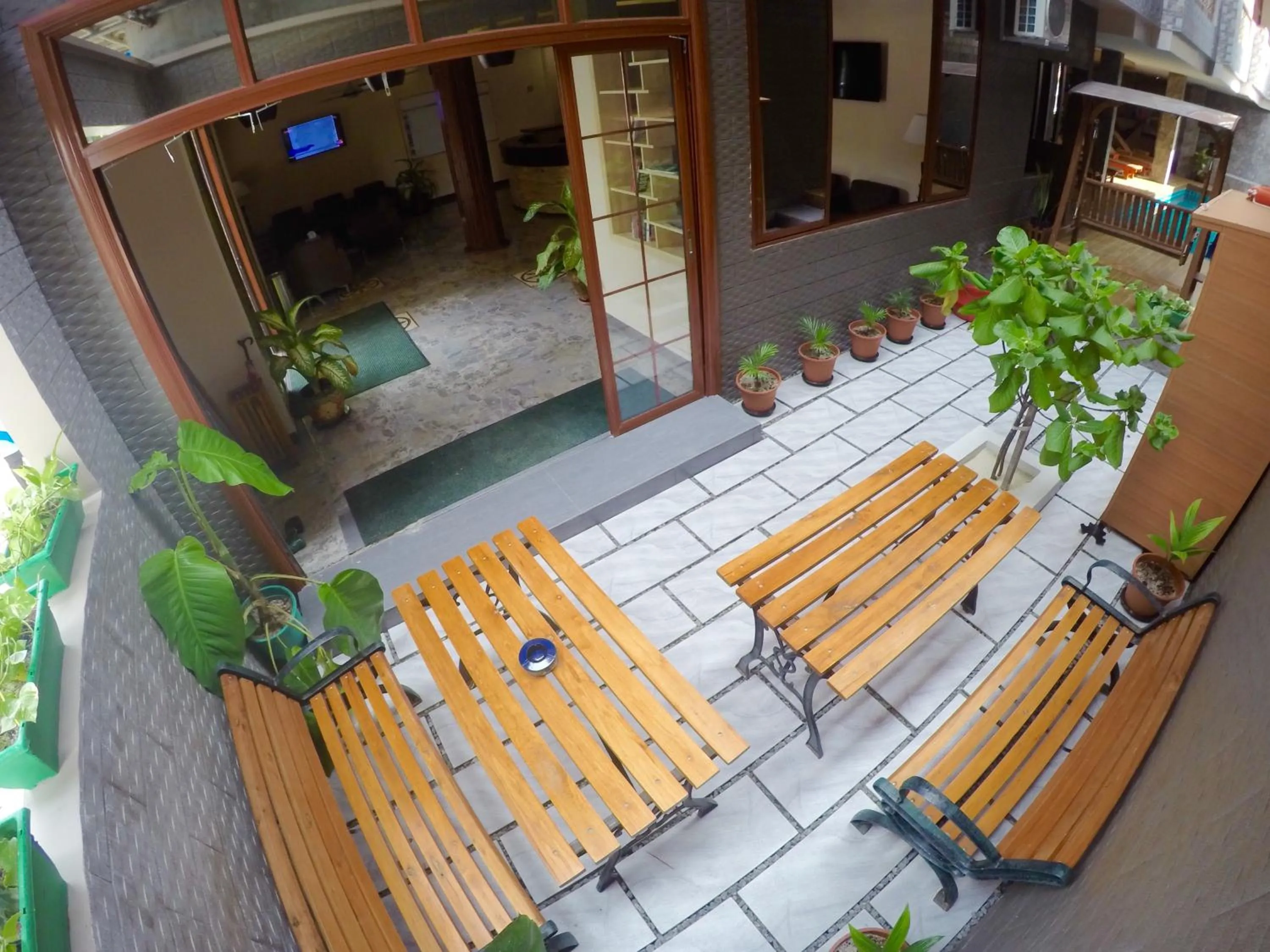 Patio in Triton Beach Hotel & Spa