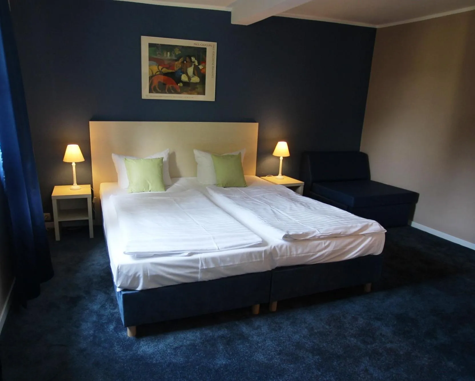 Bed in Hotel Pelikan