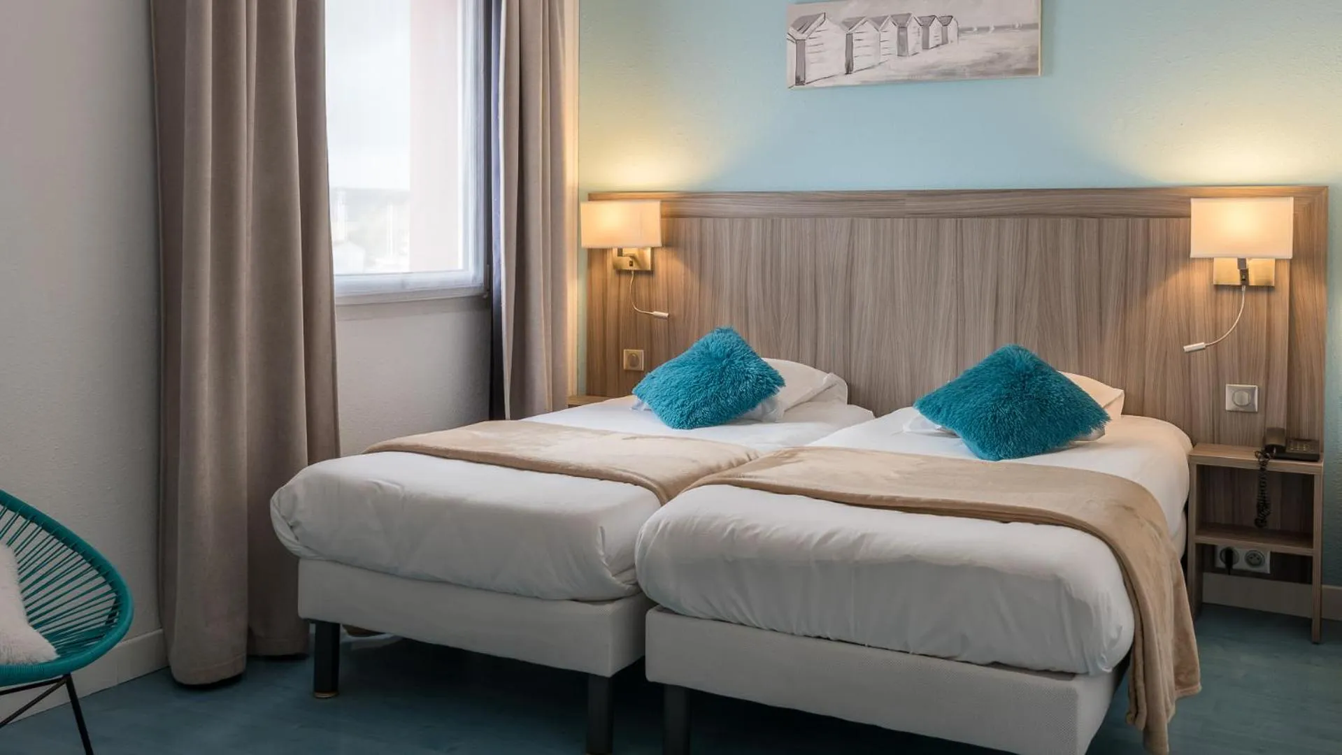 Bed in Hôtel Restaurant L'Evidence