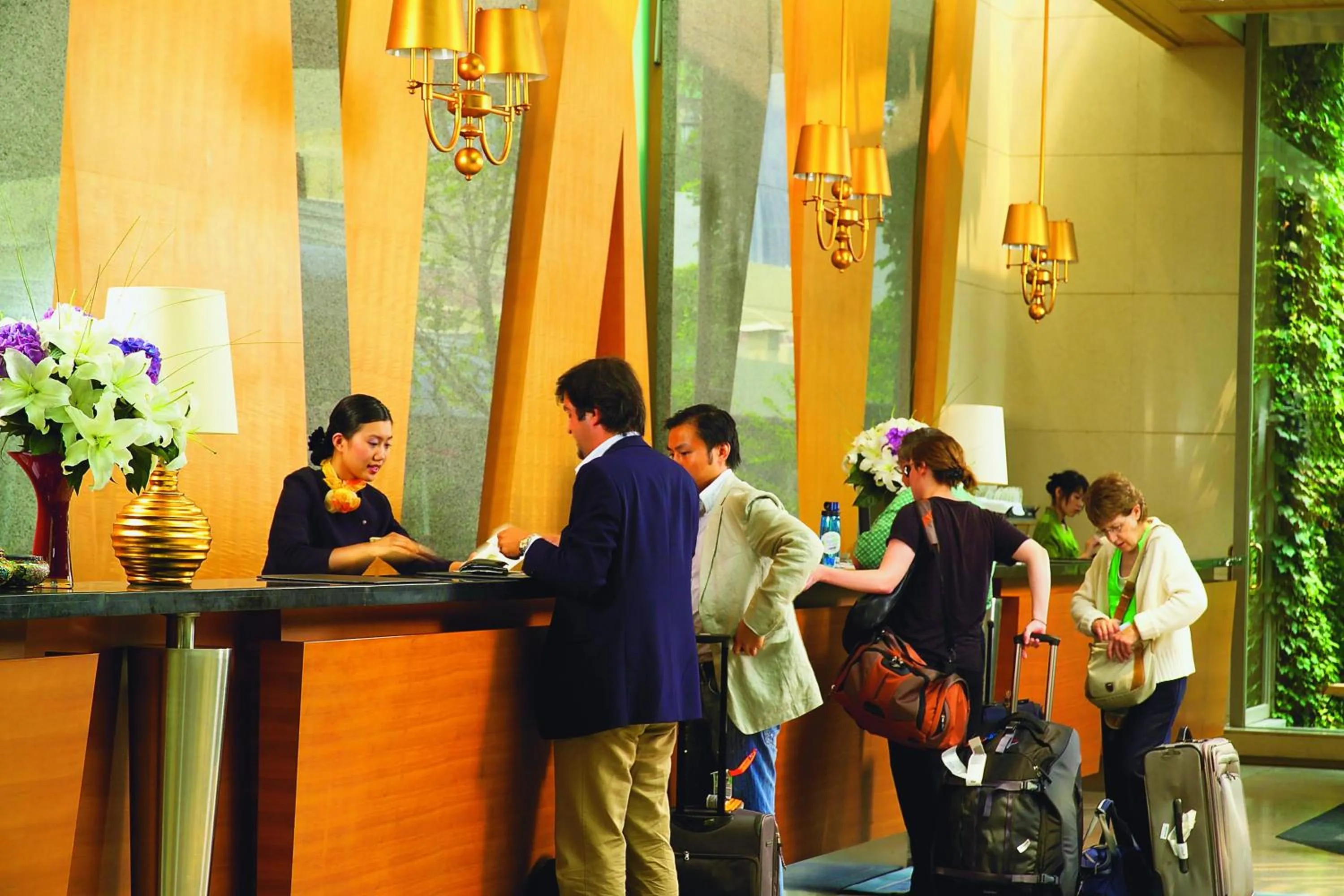 Lobby or reception in Jianguo Hotel