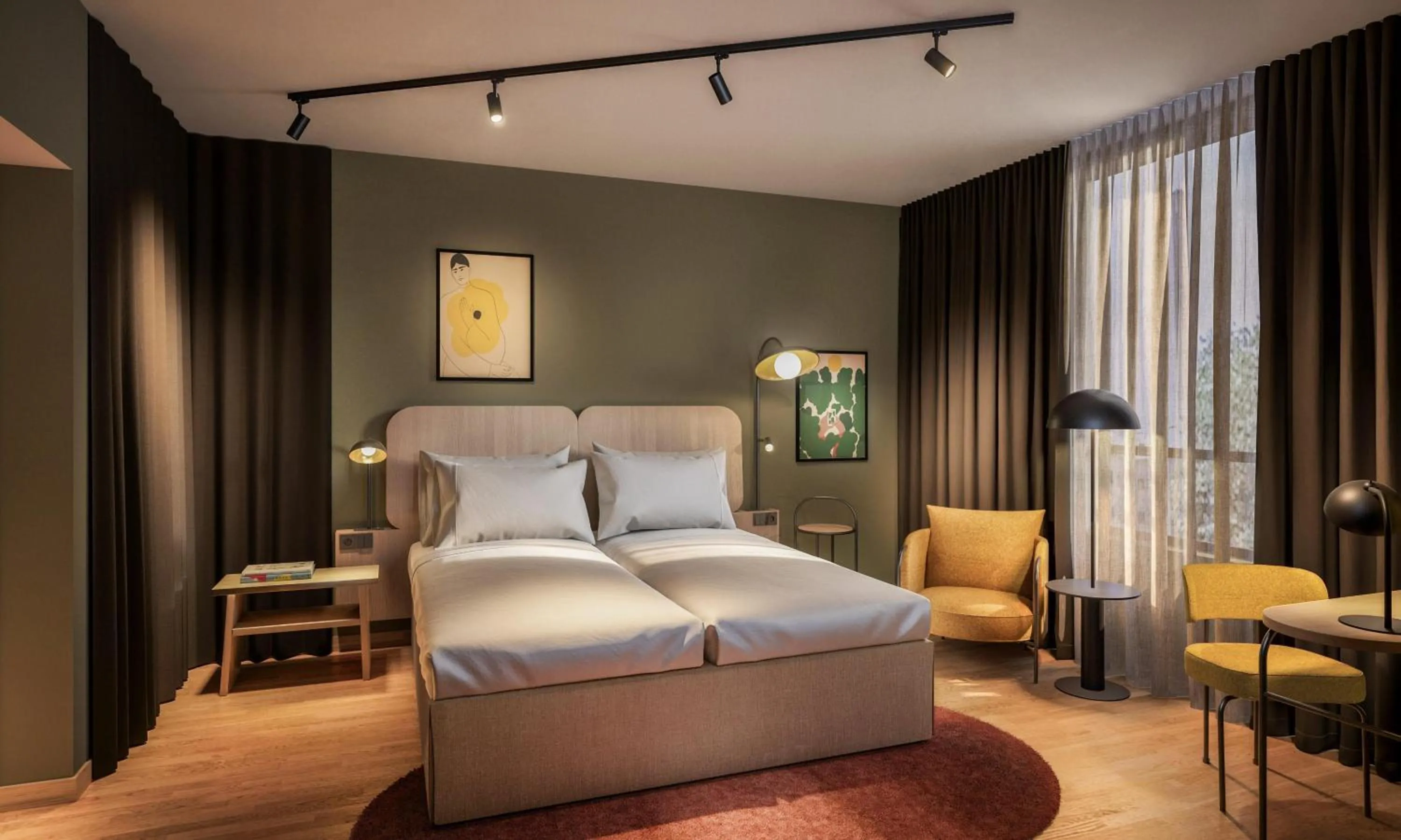 Bedroom, Bed in Scandic Charlottenburg