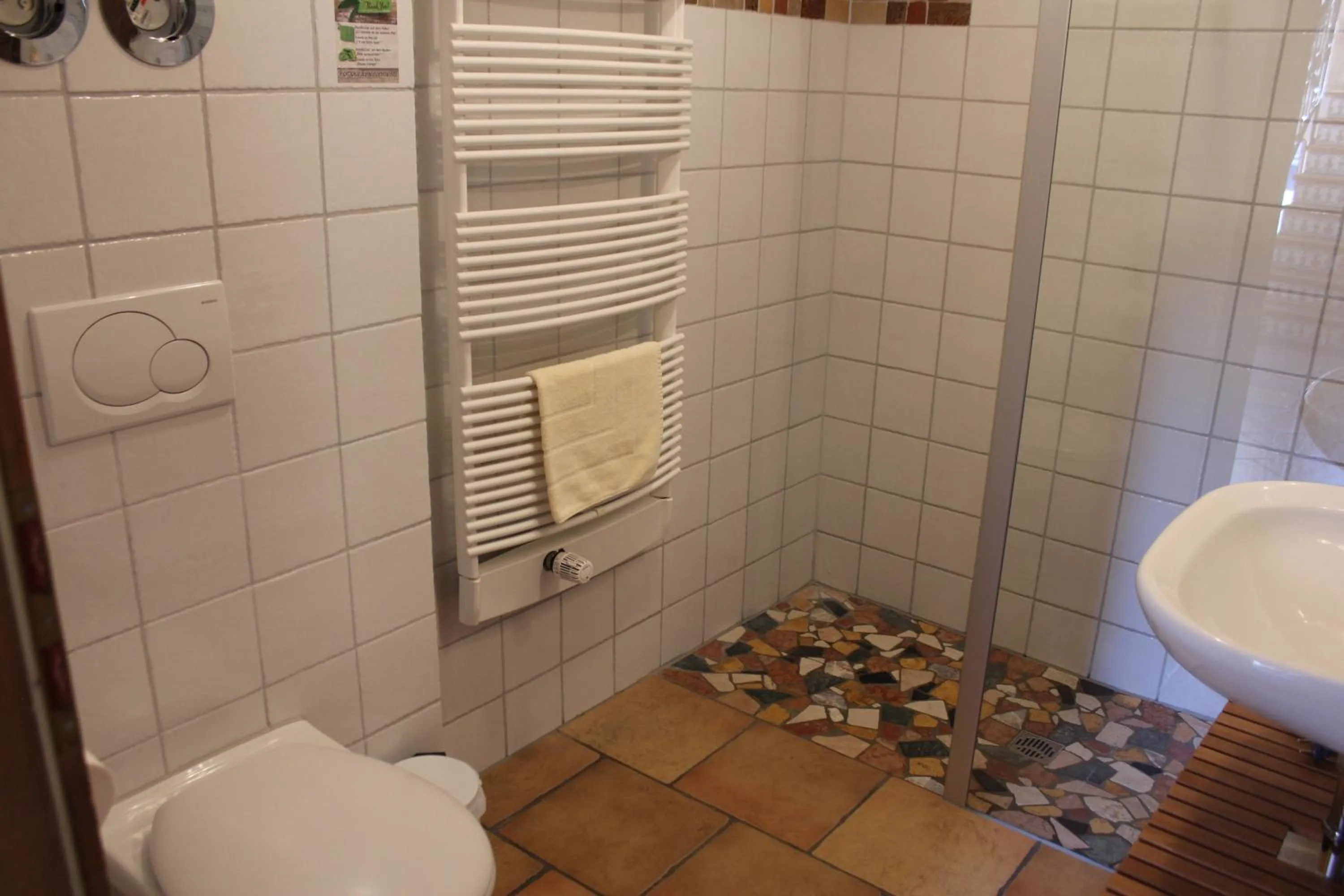 Shower in Pension Vanii, Apartments