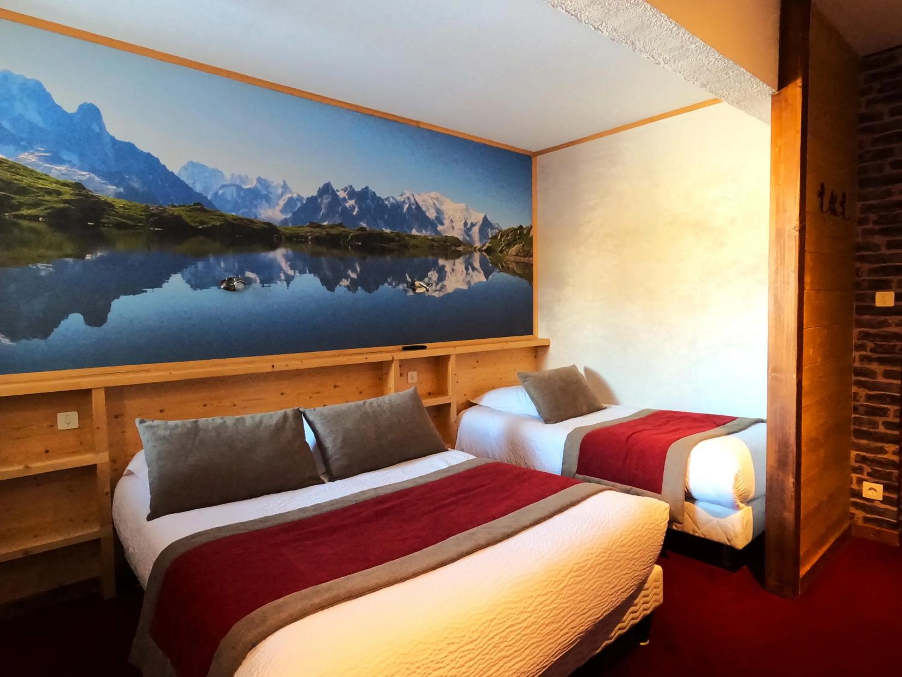 Bed in Hotel Le Soly