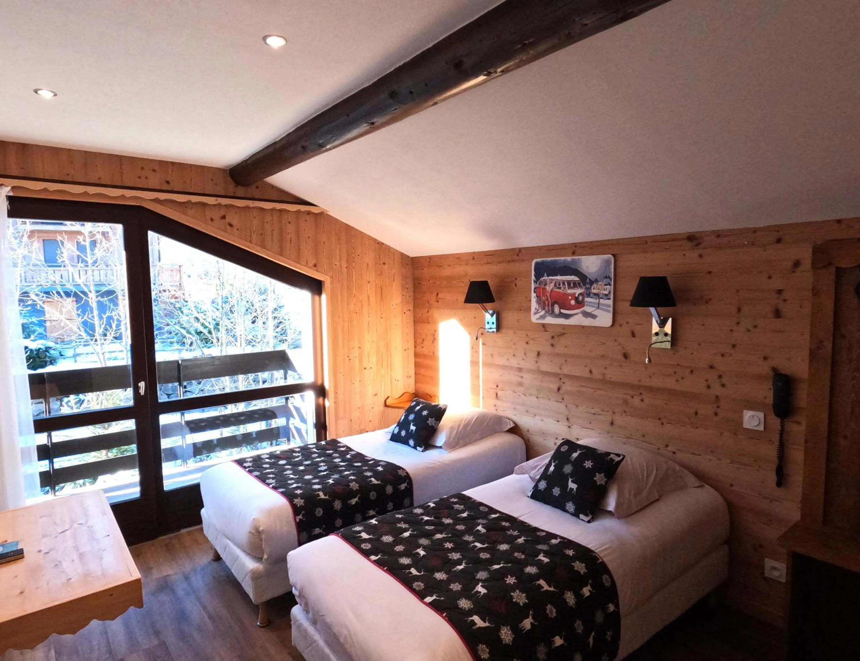 Bed in Hotel Le Soly