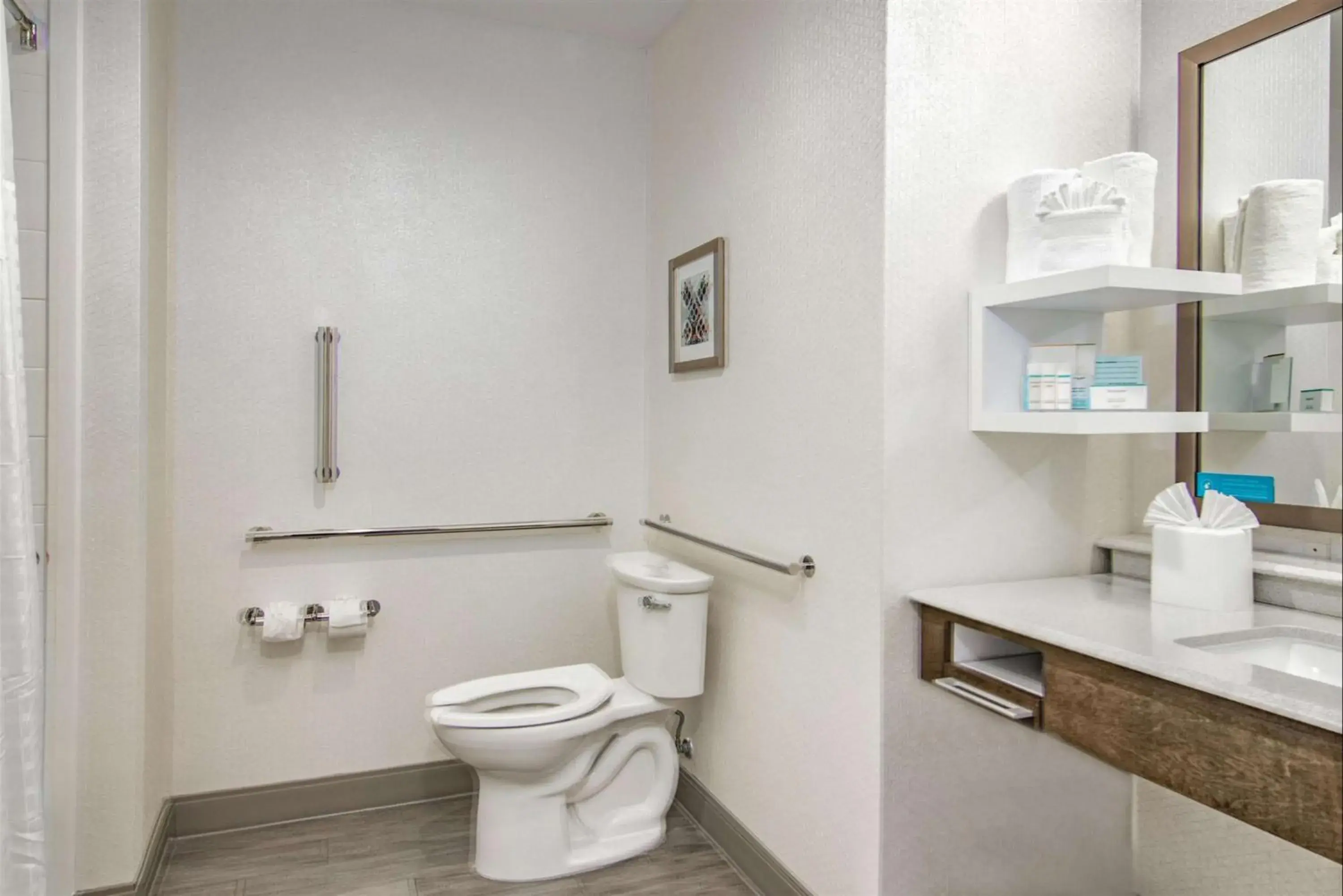 Bathroom in Hampton Inn Houston NASA-Johnson Space Center Bathroom in Hampton Inn Houston NASA-Johnson Space Center