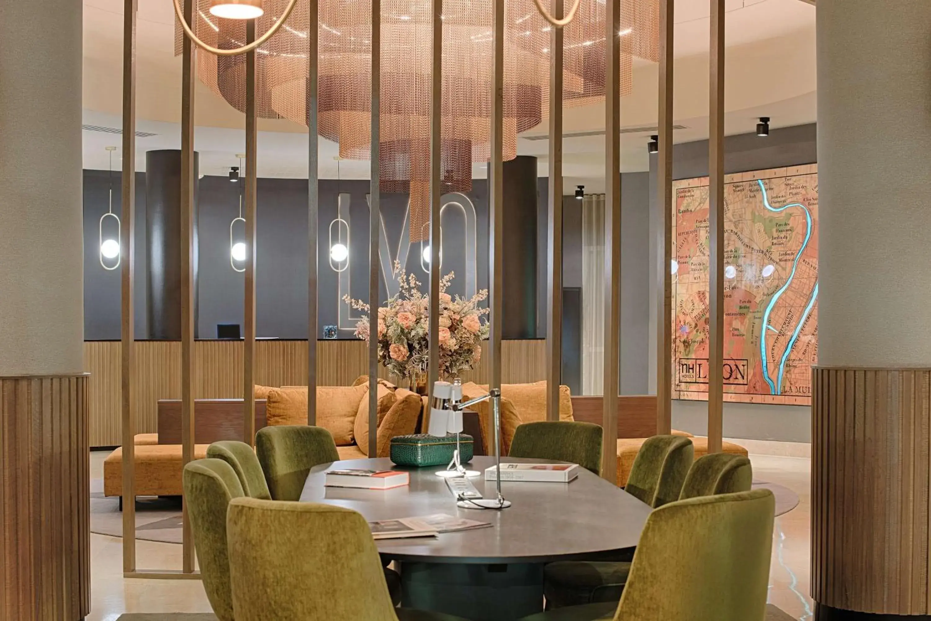 Lobby or reception in NH Lyon Airport Lobby or reception in NH Lyon Airport