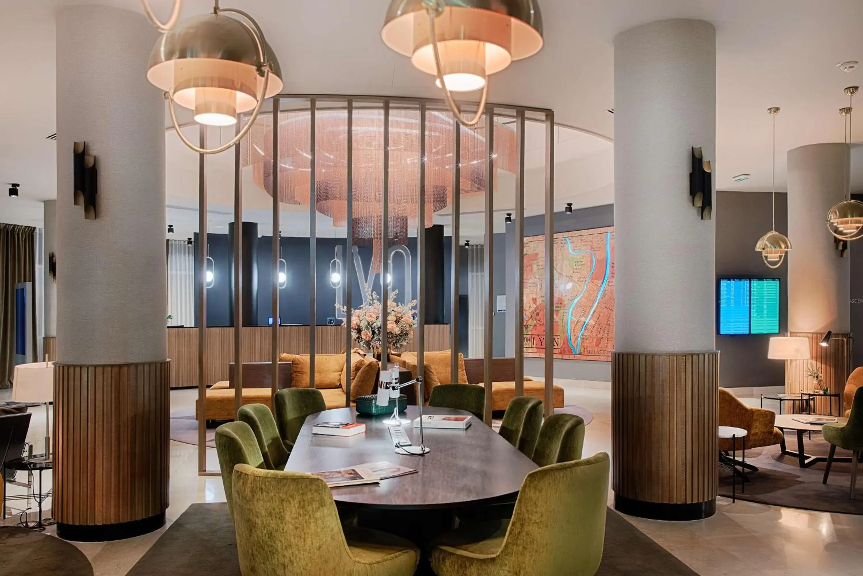 Lobby or reception in NH Lyon Airport Lobby or reception in NH Lyon Airport