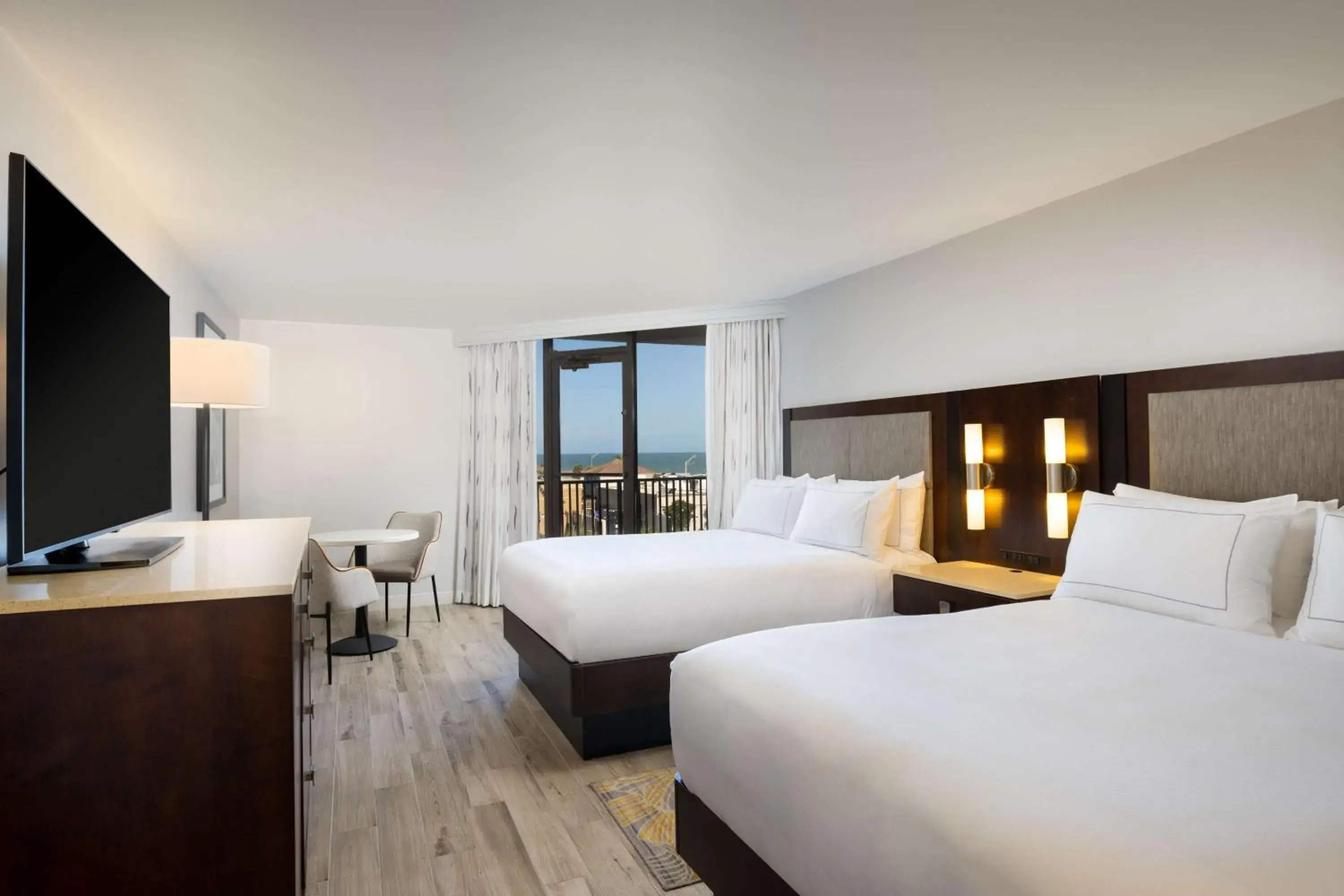 View (from property/room), Bed in Hilton Galveston Island Resort View (from property/room), Bed in Hilton Galveston Island Resort