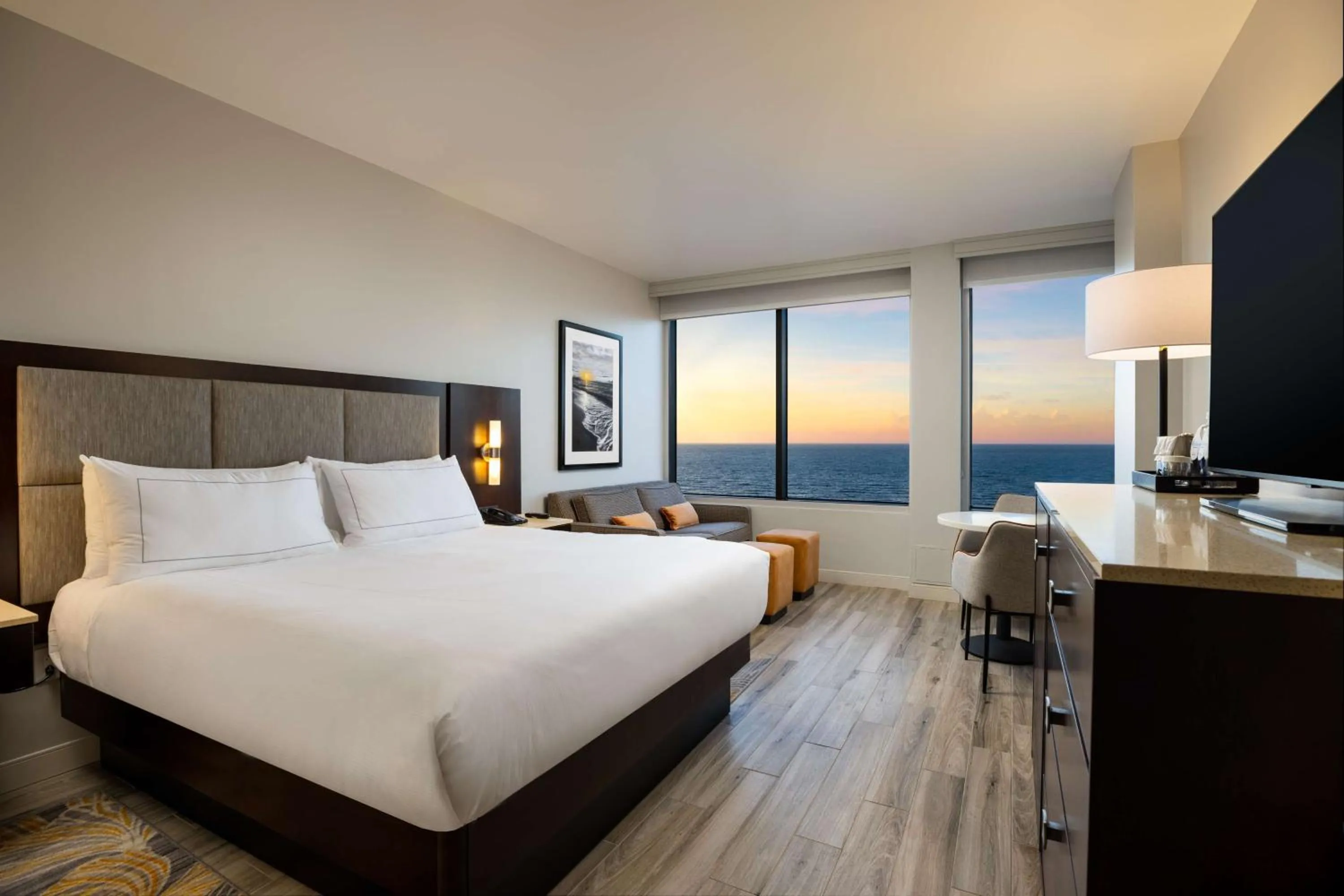 View (from property/room), Bed in Hilton Galveston Island Resort