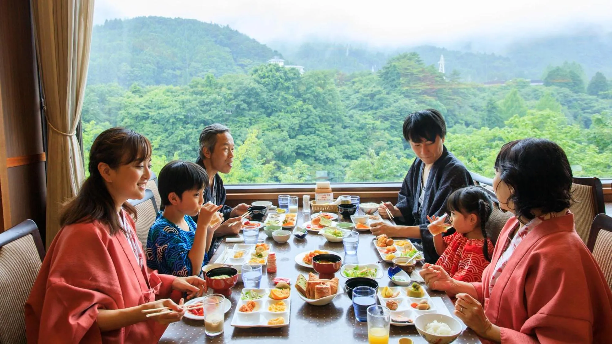 Buffet breakfast in Kinugawa Hotel Mikazuki