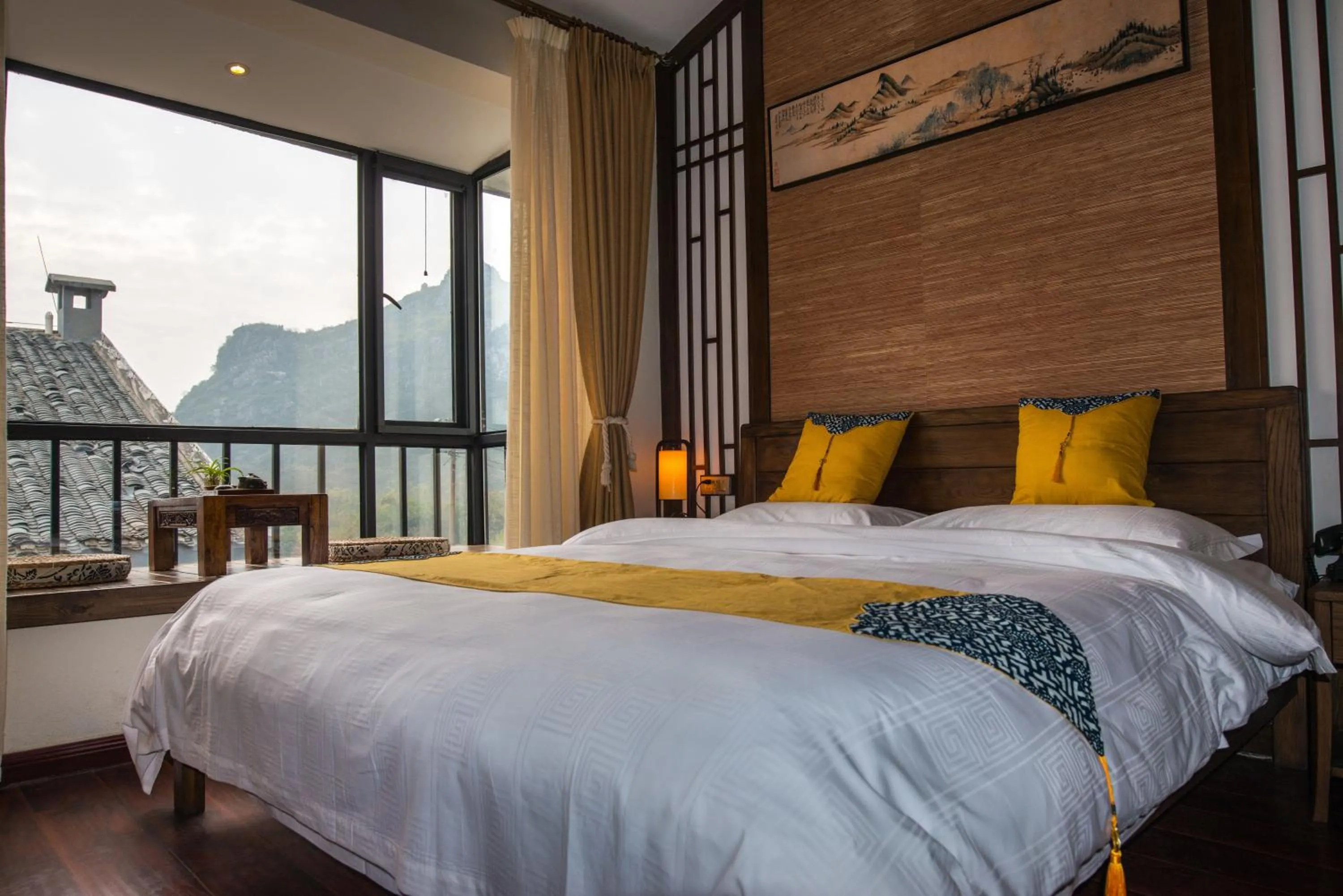 Bed in Secret Courtyard Resort Hotel