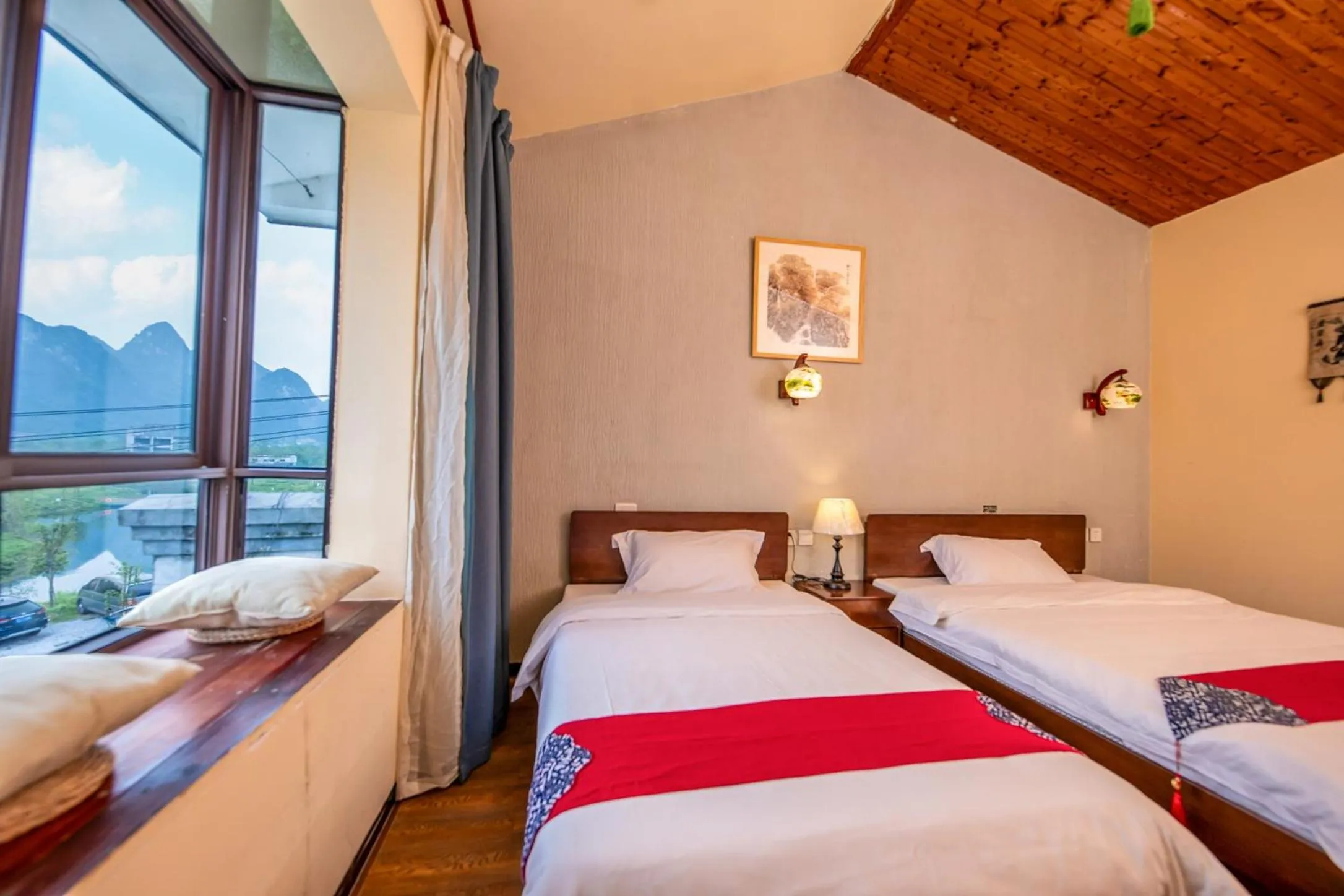 Bed in Secret Courtyard Resort Hotel