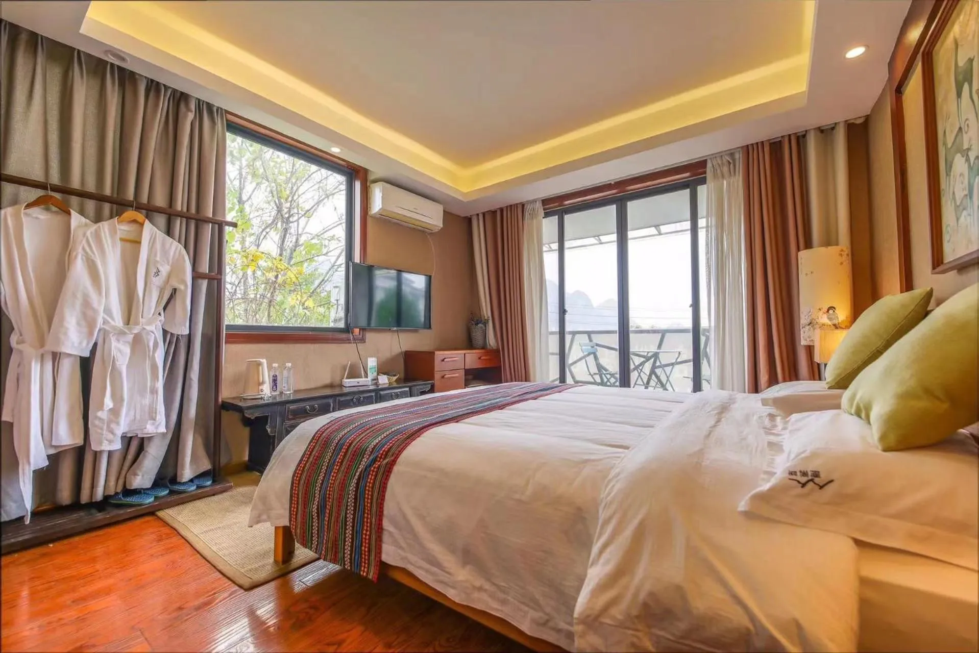 Bed in Secret Courtyard Resort Hotel