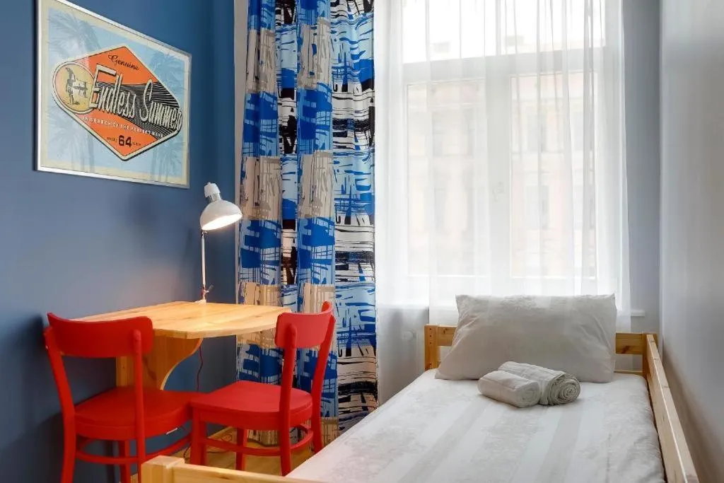 Bedroom, Bed in Orange Cat Rooms