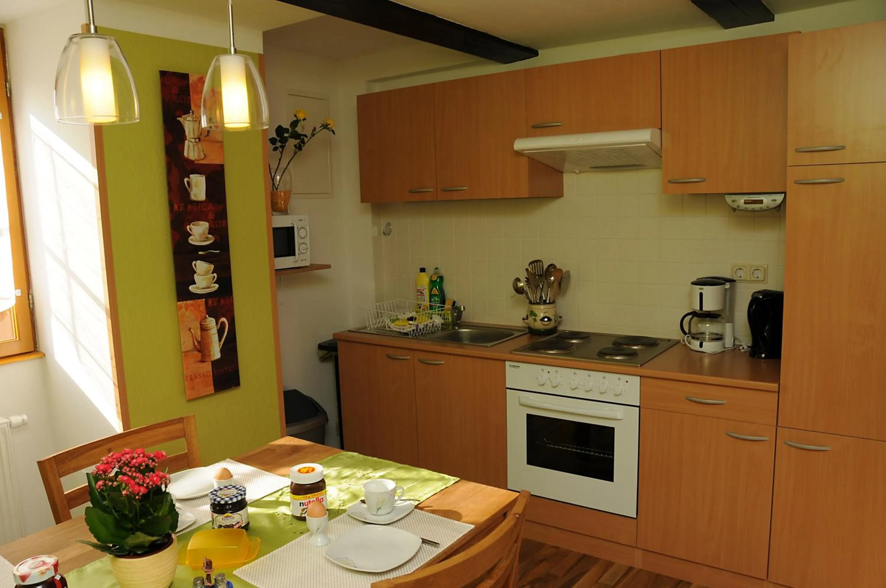 Kitchen or kitchenette in Ferienhaus am Oeringer Tor