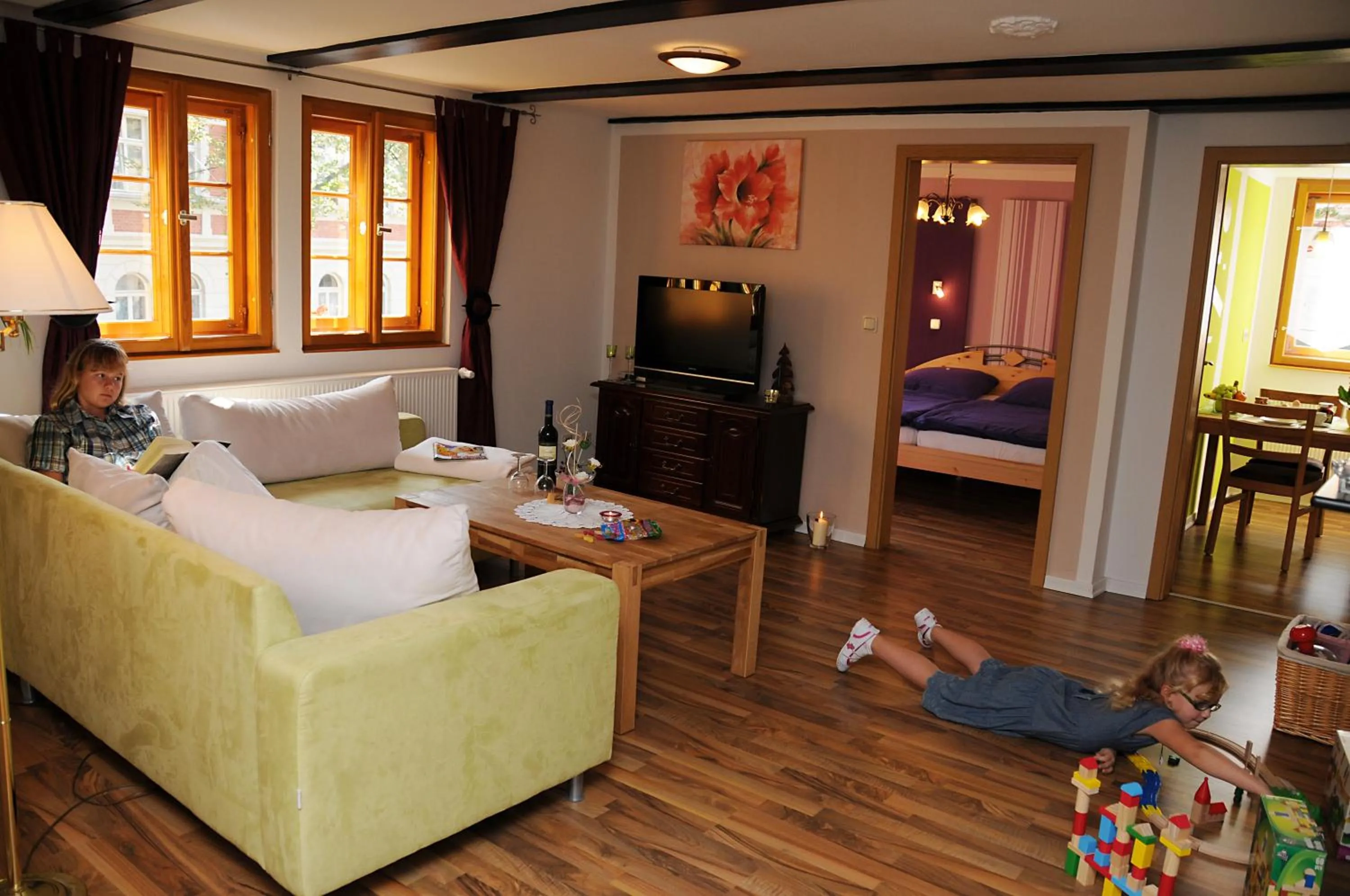 TV and multimedia, Bed in Ferienhaus am Oeringer Tor