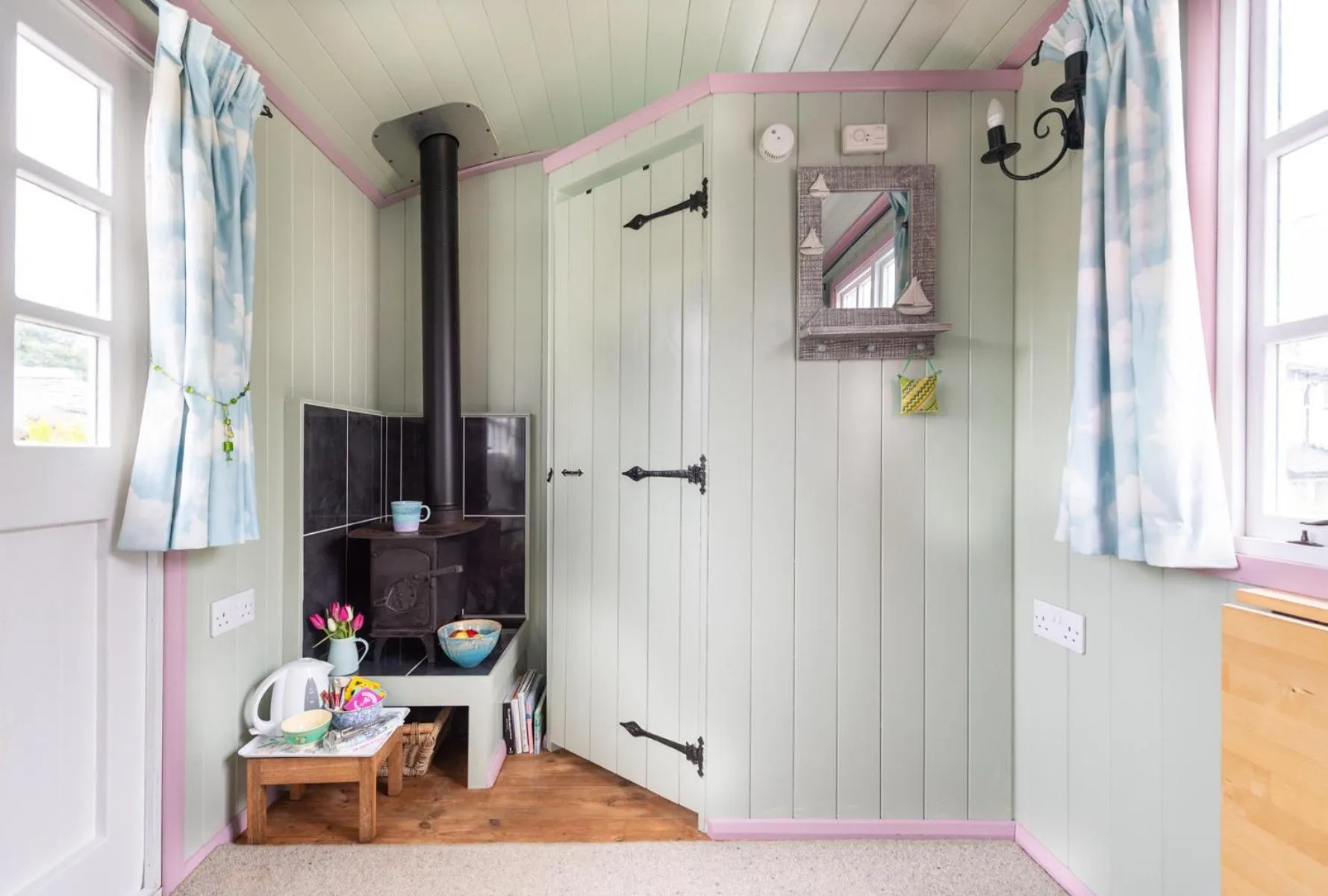 fireplace in The Mount B&B