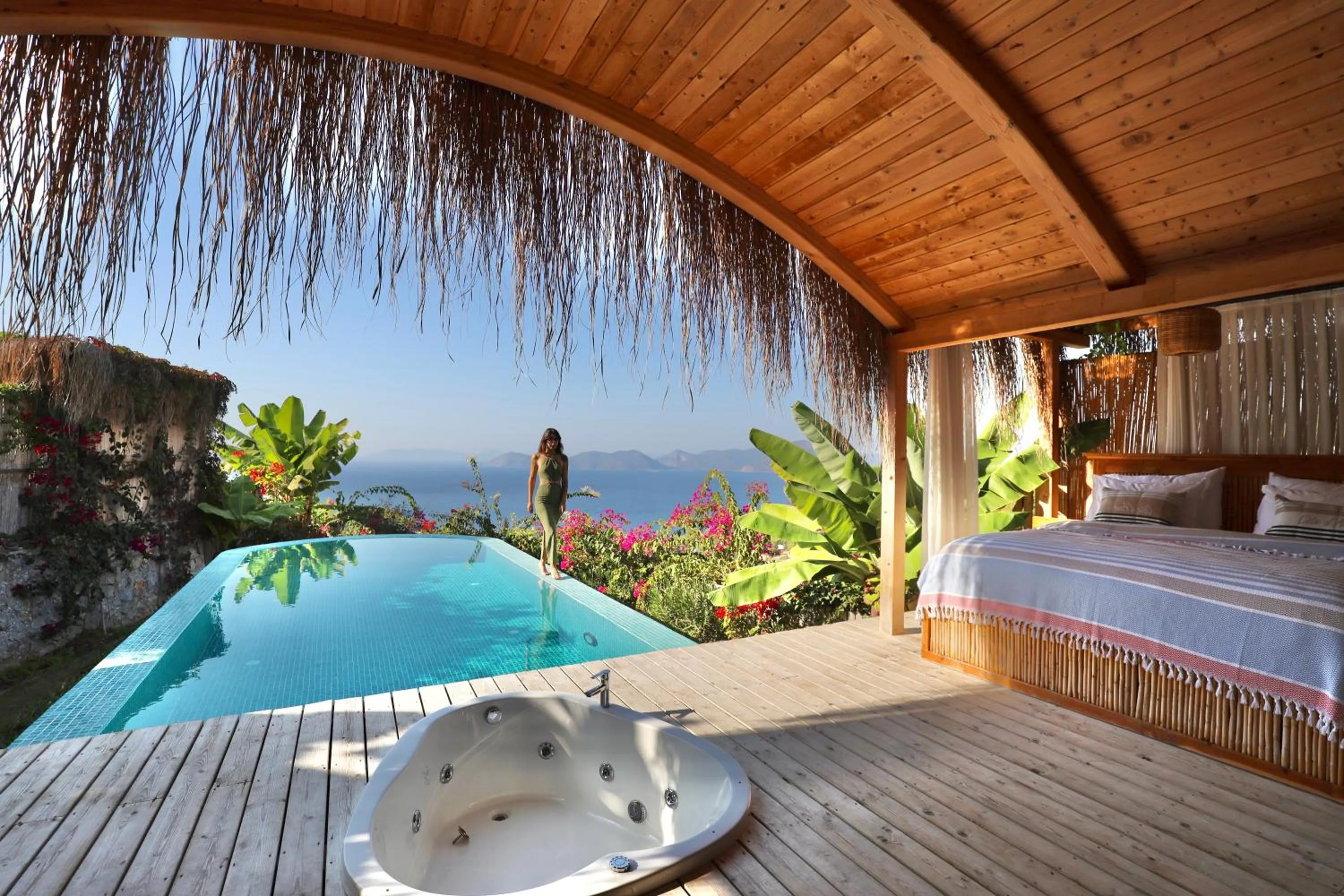 Patio, Bed in Seaview Faralya