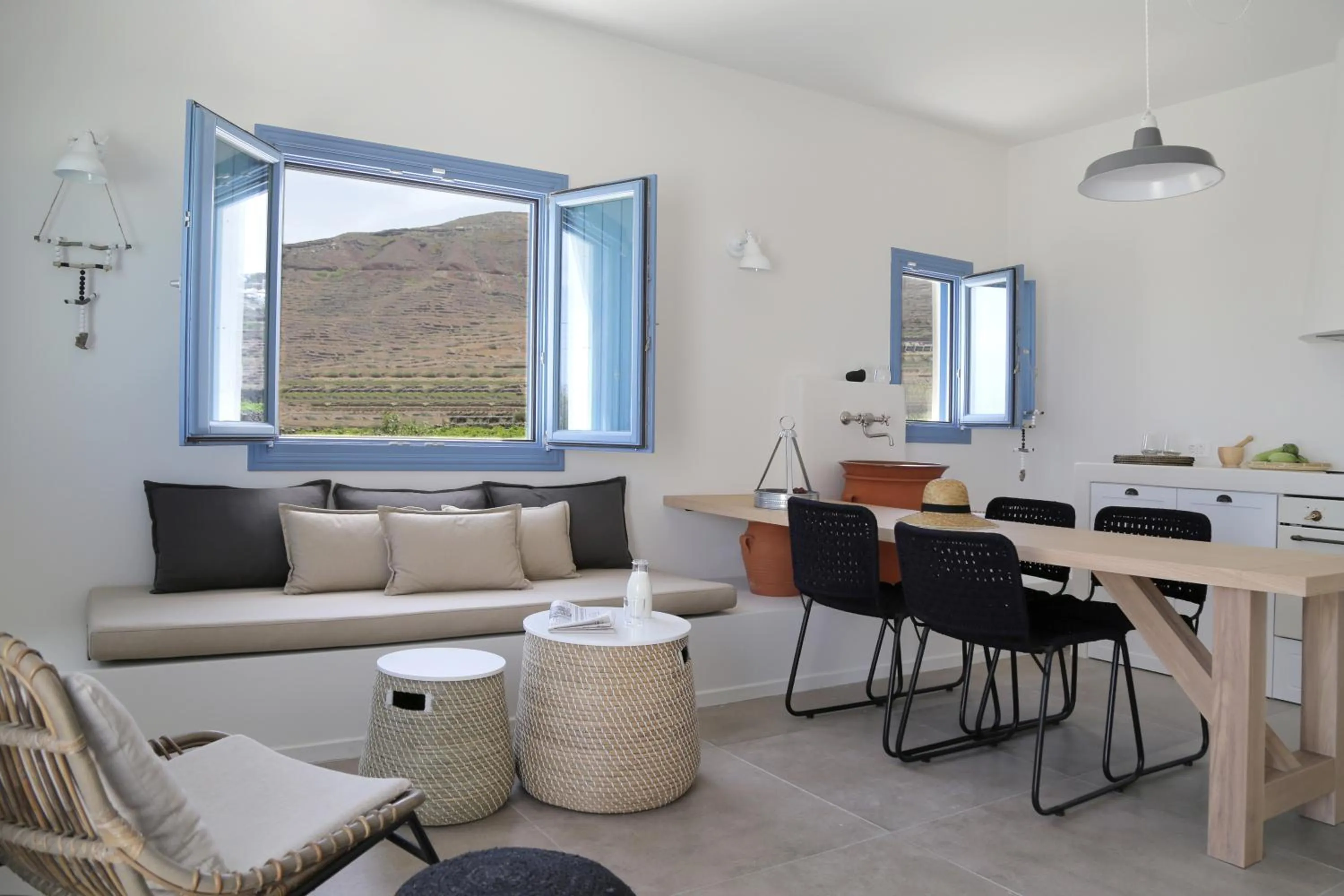 Living room in Vino Houses Santorini