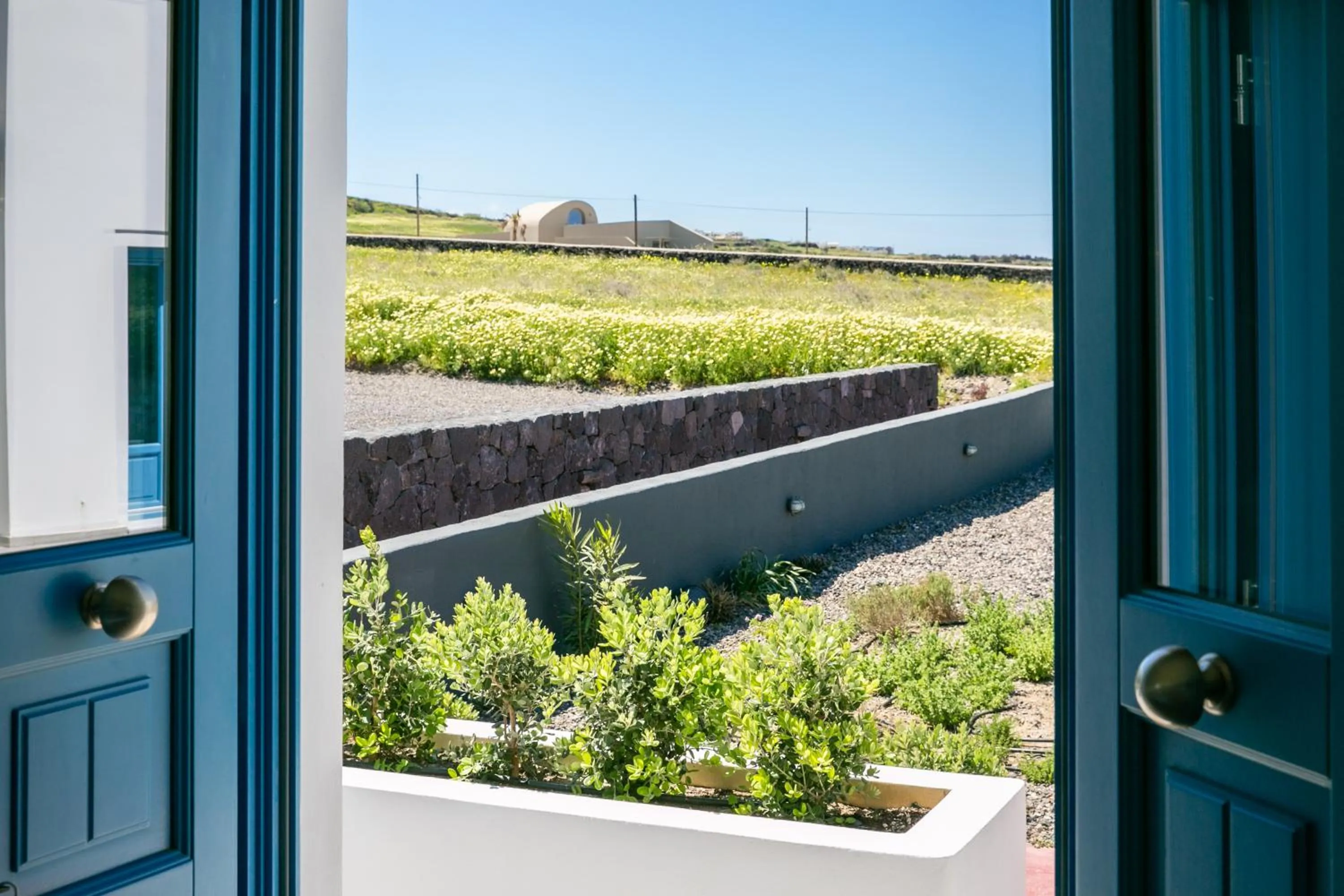 Garden view in Vino Houses Santorini