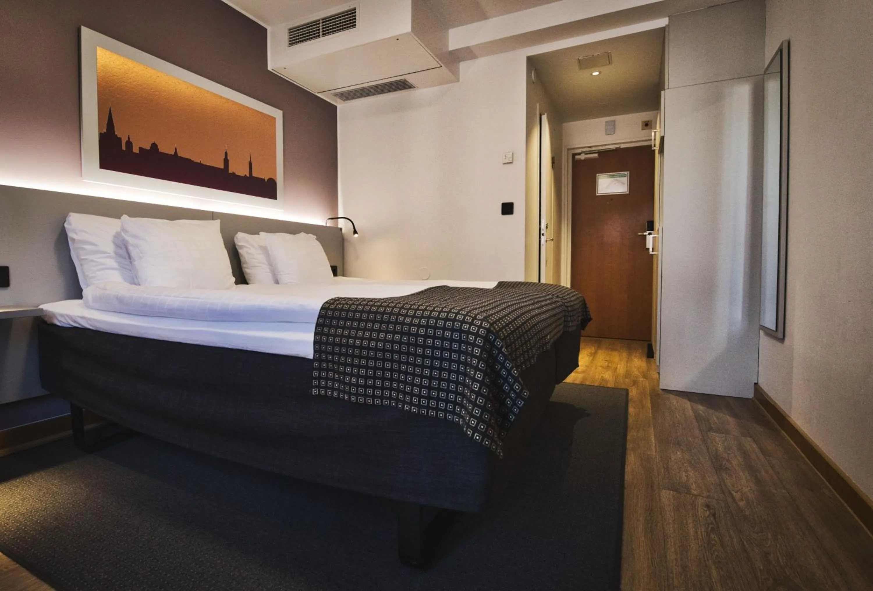 Bed in Hotel Birger Jarl