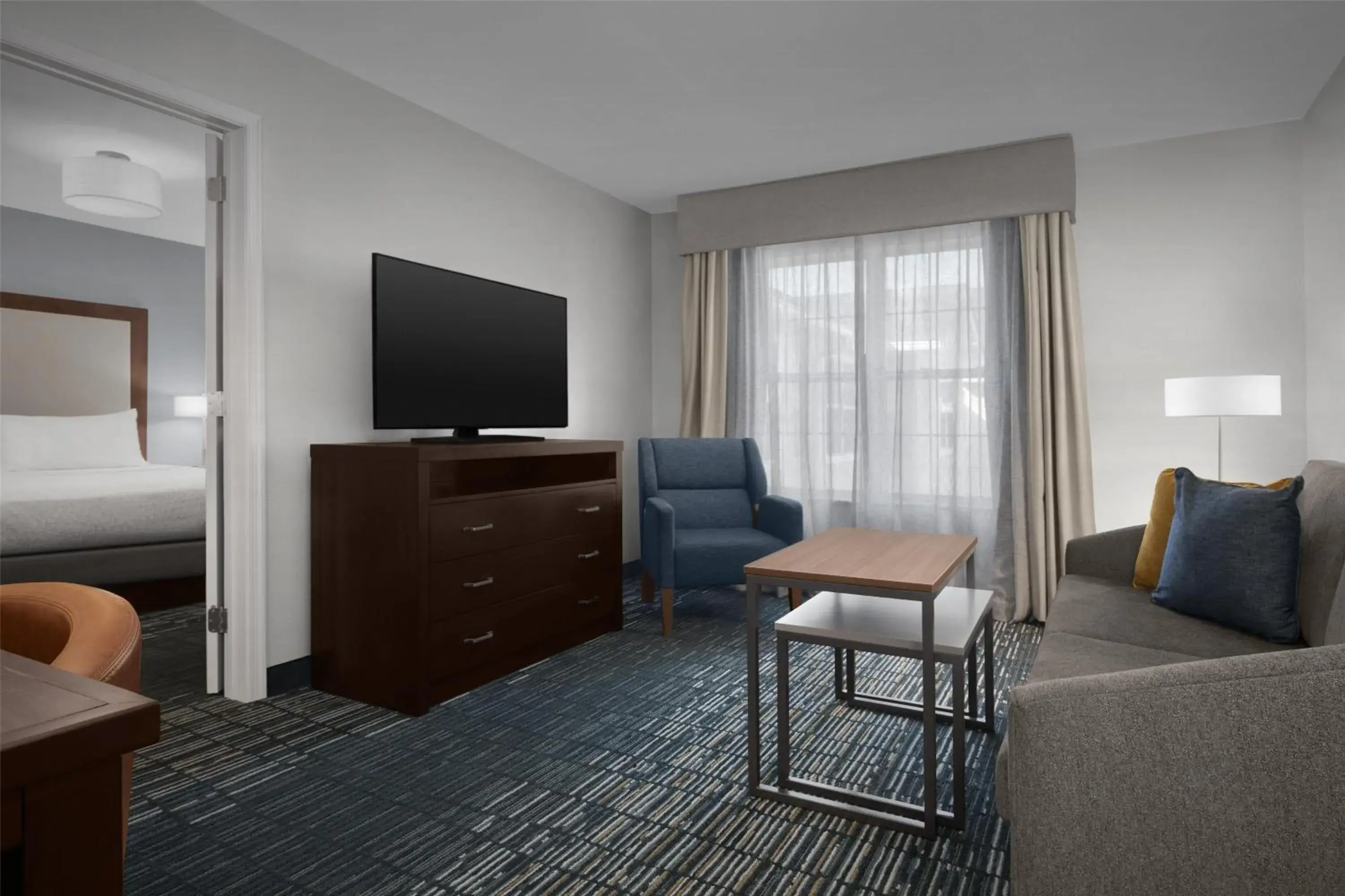 Living room, Bed in Homewood Suites by Hilton Newark-Cranford Living room, Bed in Homewood Suites by Hilton Newark-Cranford