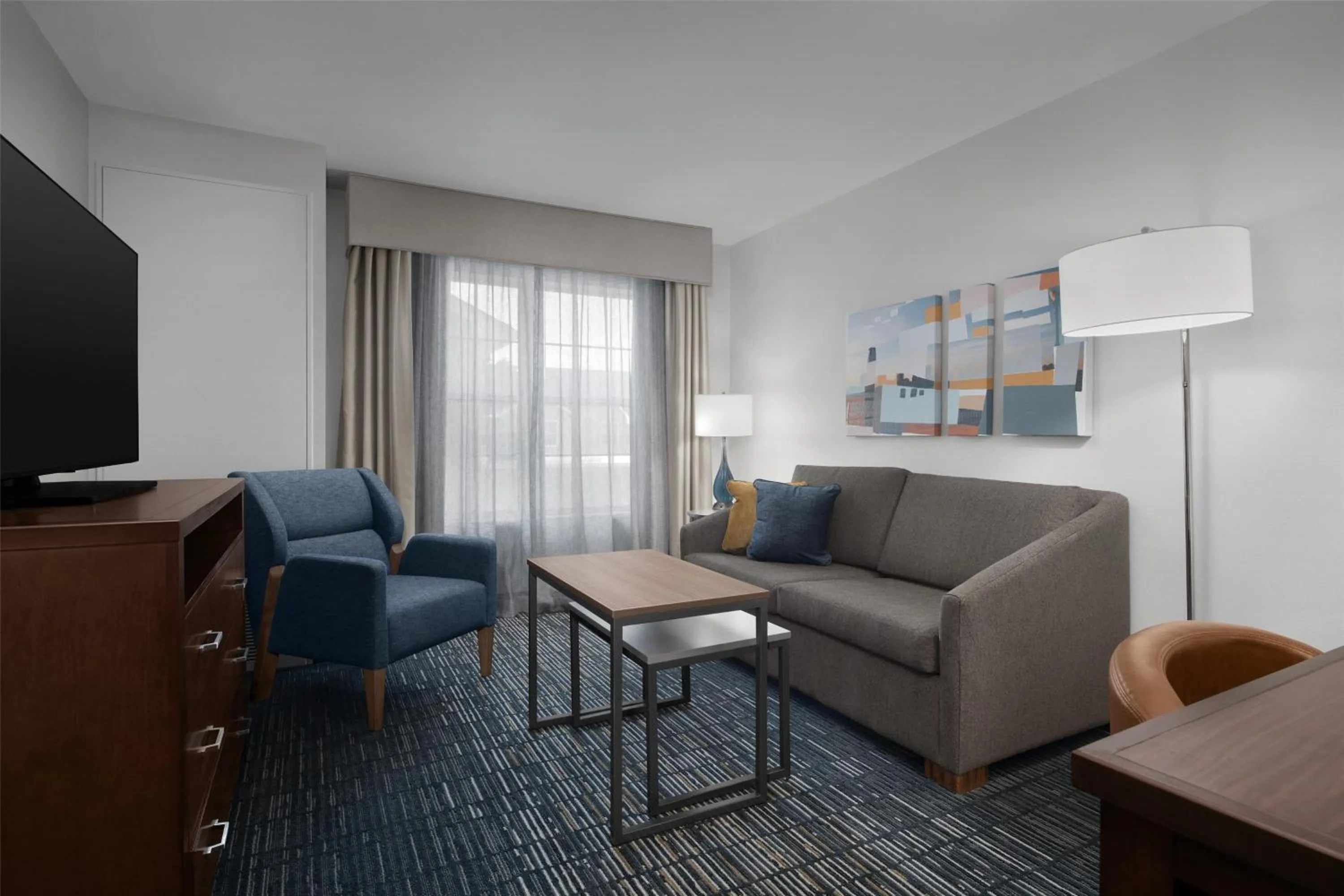 Living room in Homewood Suites by Hilton Newark-Cranford