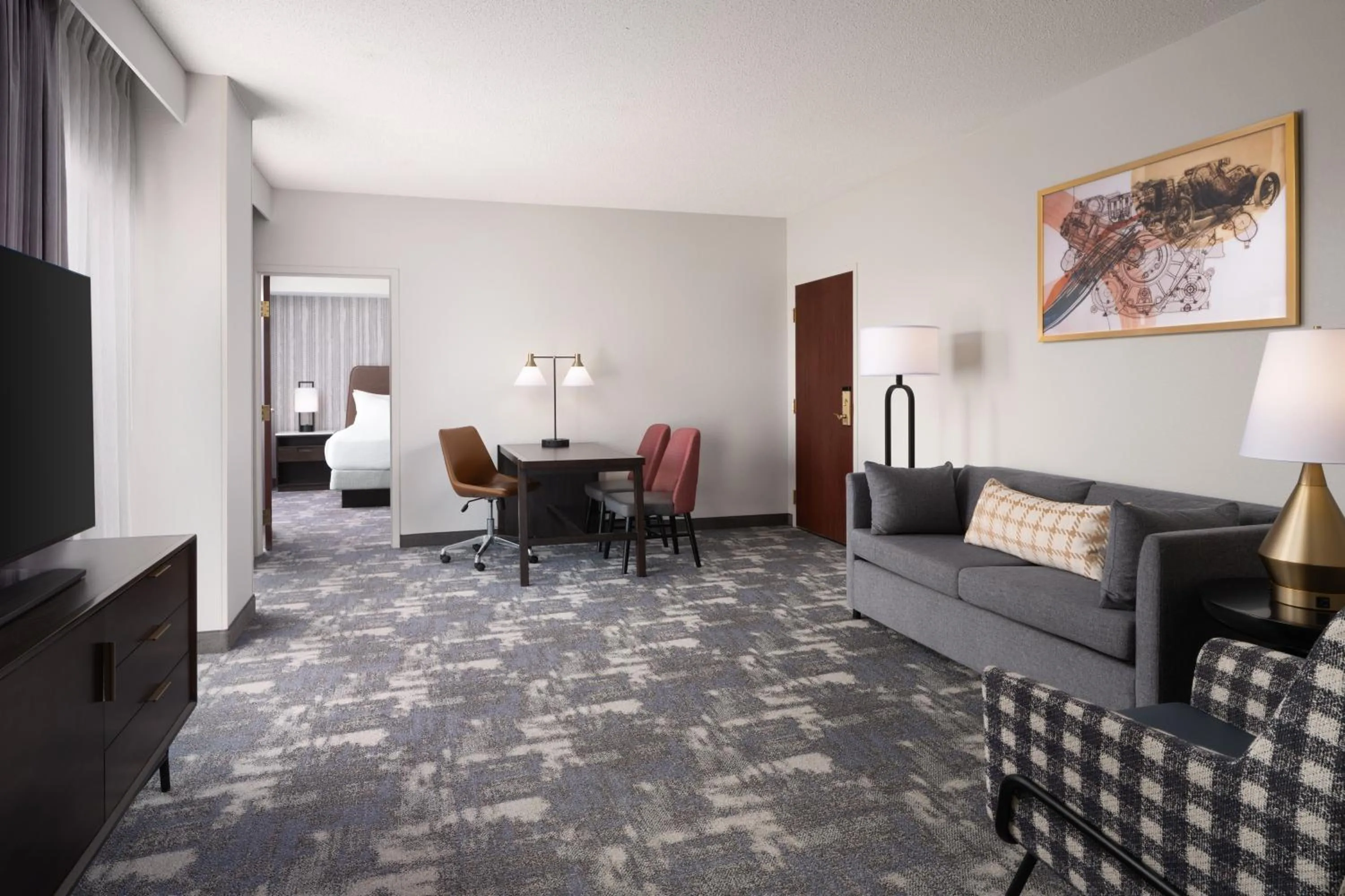 Living room in Embassy Suites by Hilton Charlotte Concord Golf Resort & Spa