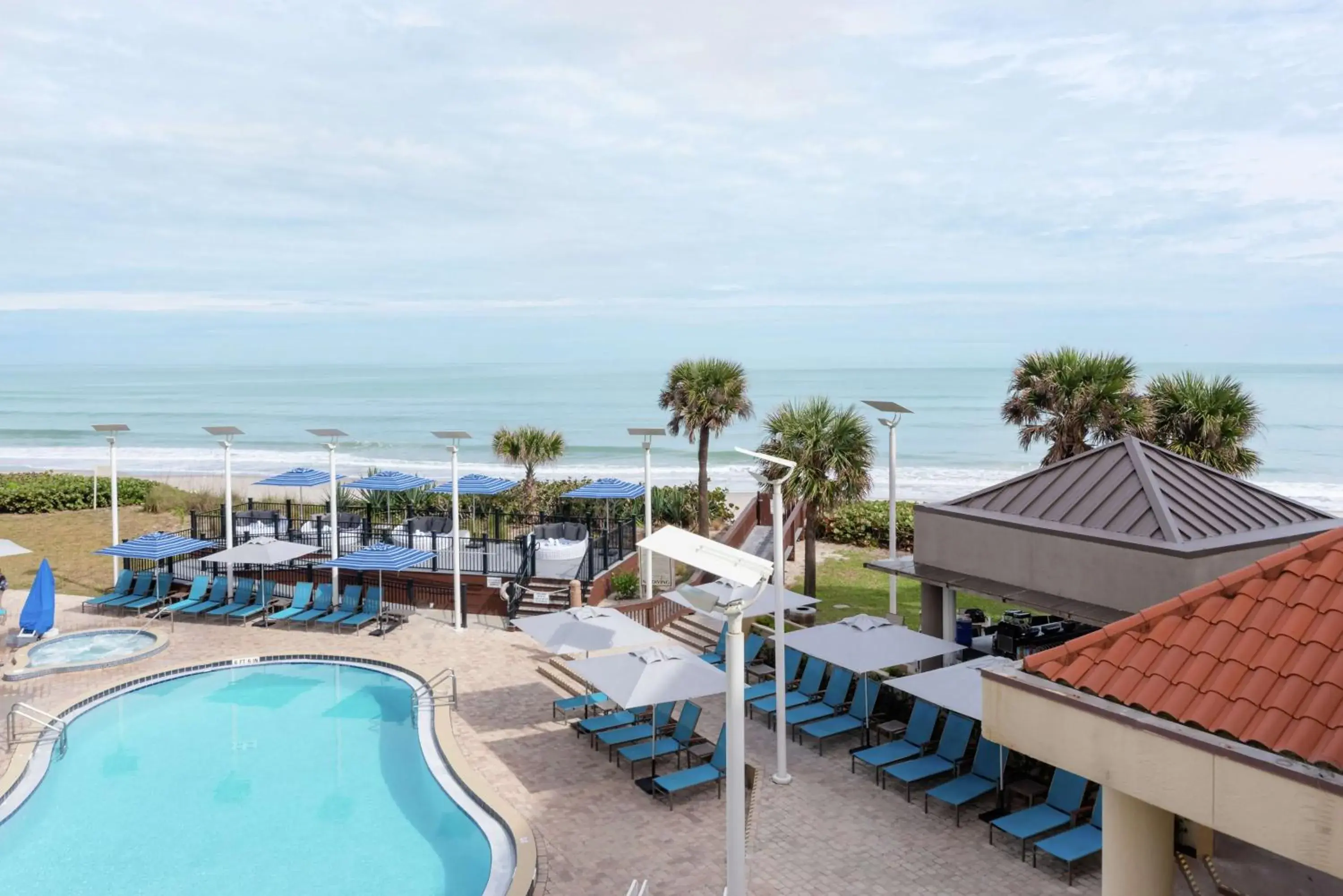 Pool view in Hilton Melbourne Beach Oceanfront Pool view in Hilton Melbourne Beach Oceanfront