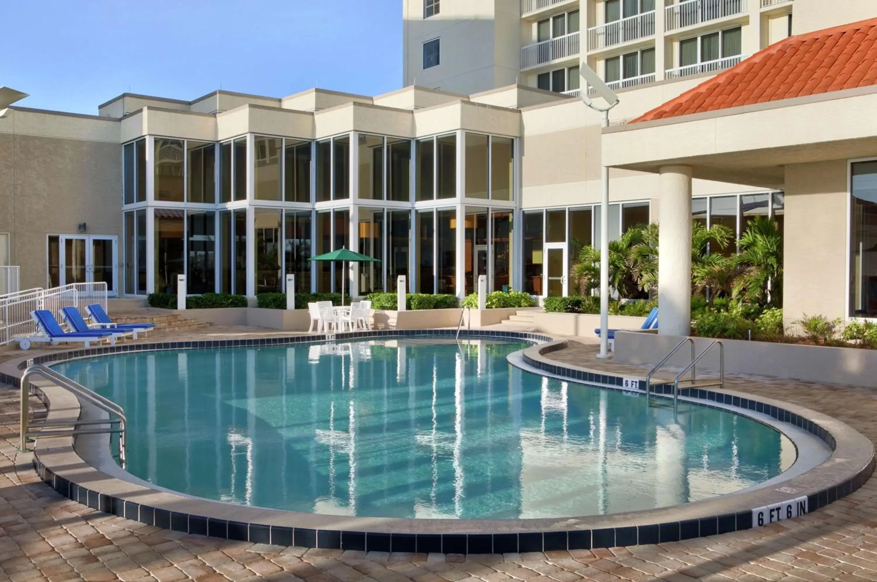 Pool view in Hilton Melbourne Beach Oceanfront Pool view in Hilton Melbourne Beach Oceanfront