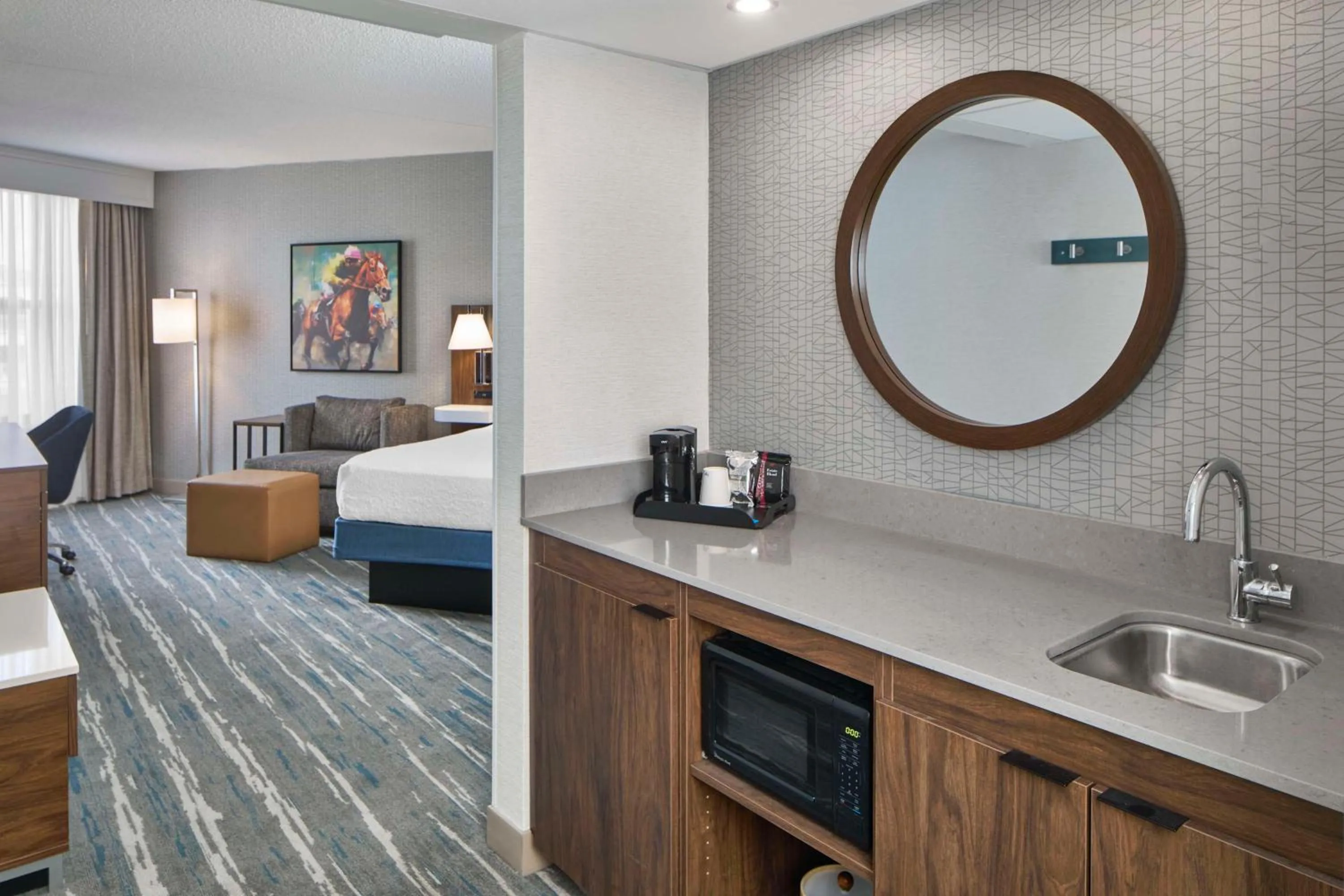 Photo of the whole room, Bed in Hampton Inn & Suites Saratoga Springs Downtown