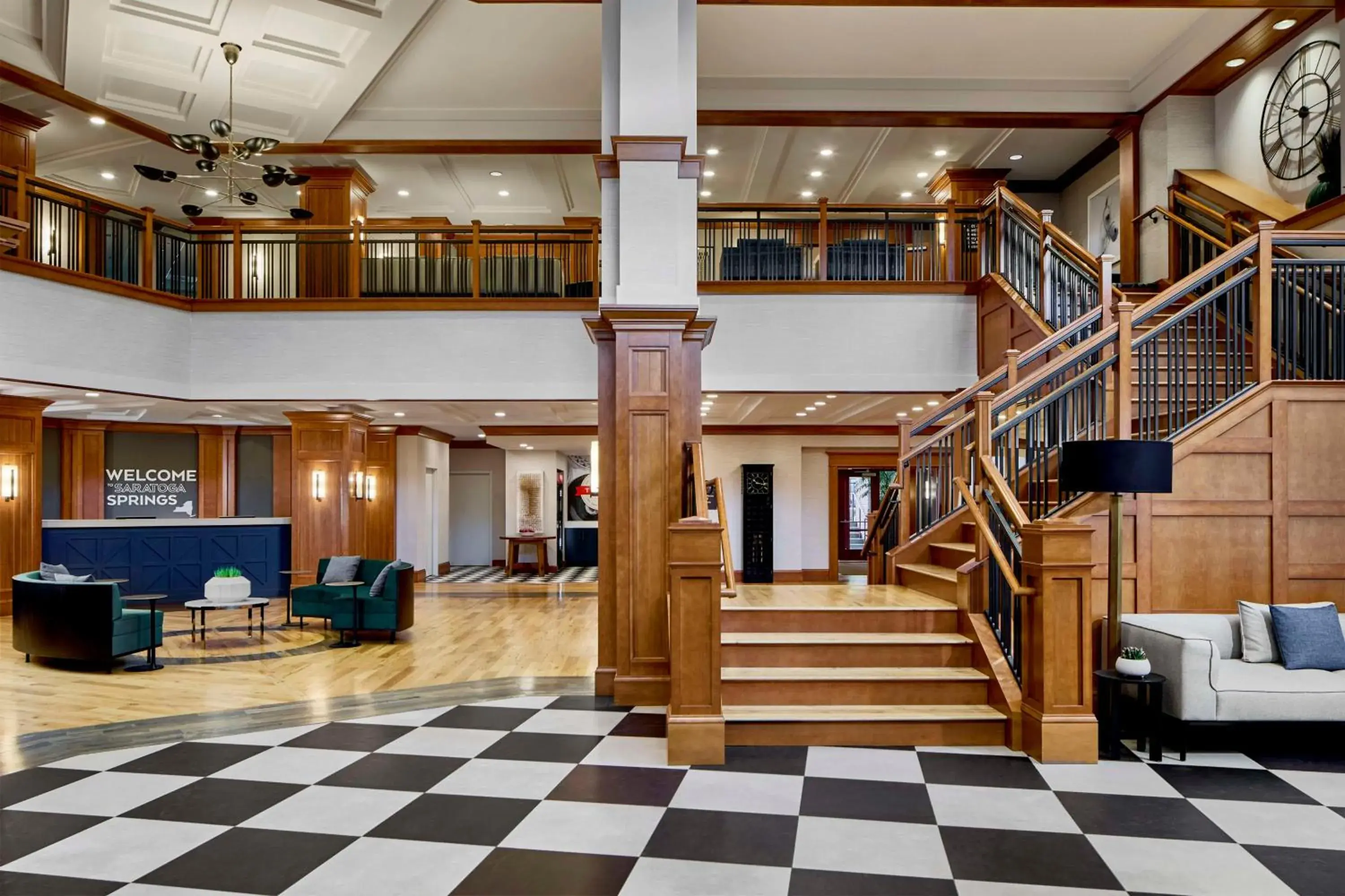 Lobby or reception in Hampton Inn & Suites Saratoga Springs Downtown Lobby or reception in Hampton Inn & Suites Saratoga Springs Downtown
