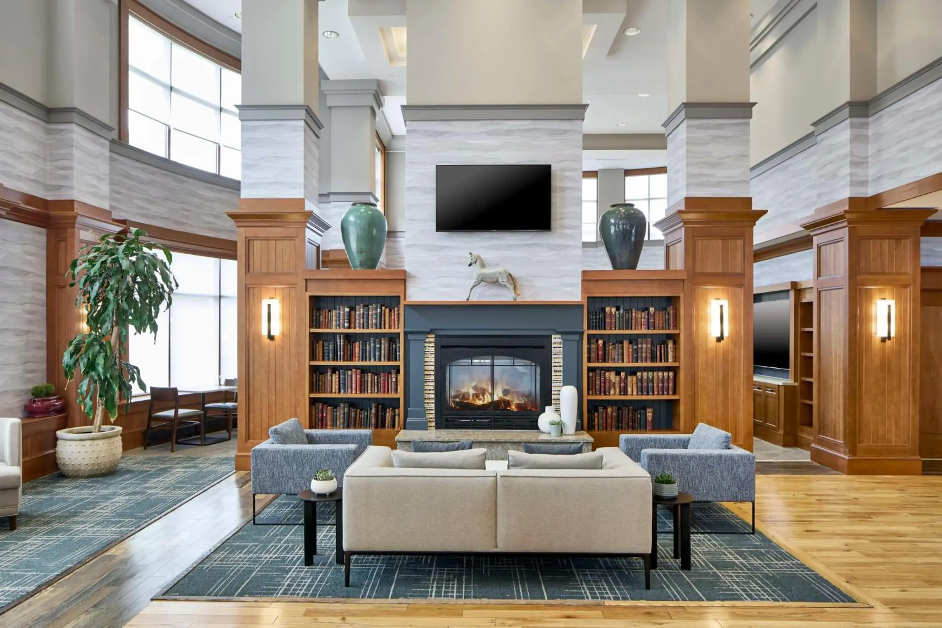 Lobby or reception in Hampton Inn & Suites Saratoga Springs Downtown Lobby or reception in Hampton Inn & Suites Saratoga Springs Downtown