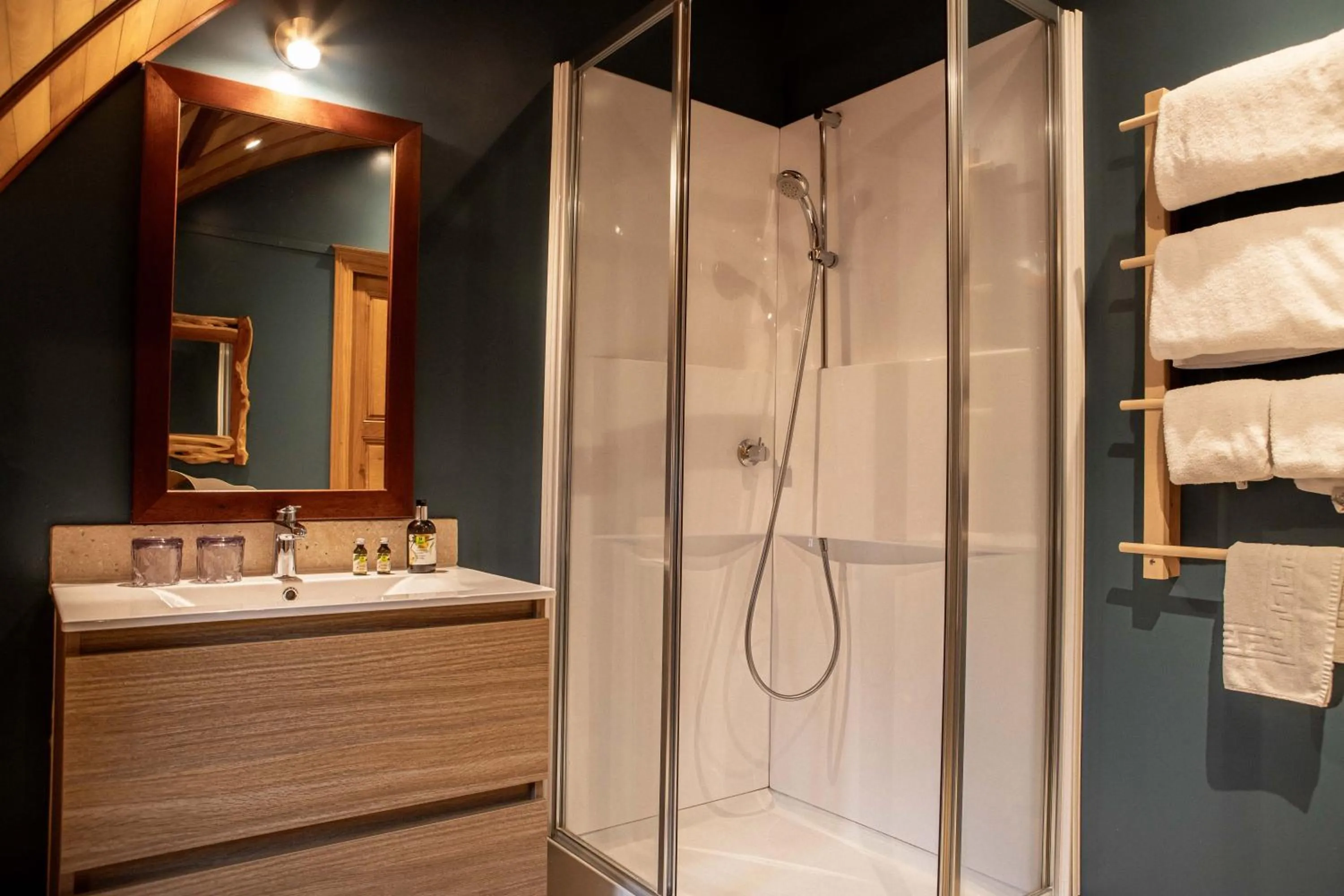 Bathroom in Logis Hotel La Diligence