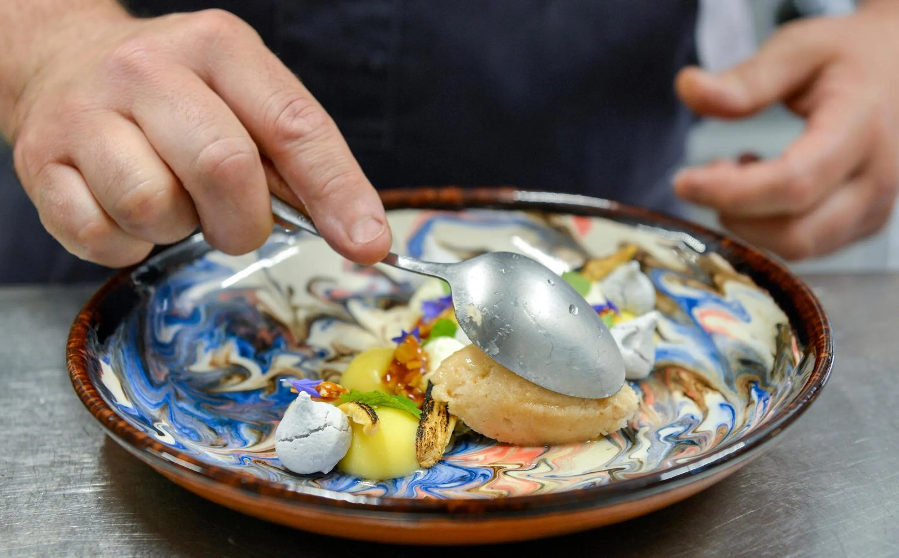 Food close-up in Logis Hotel La Diligence