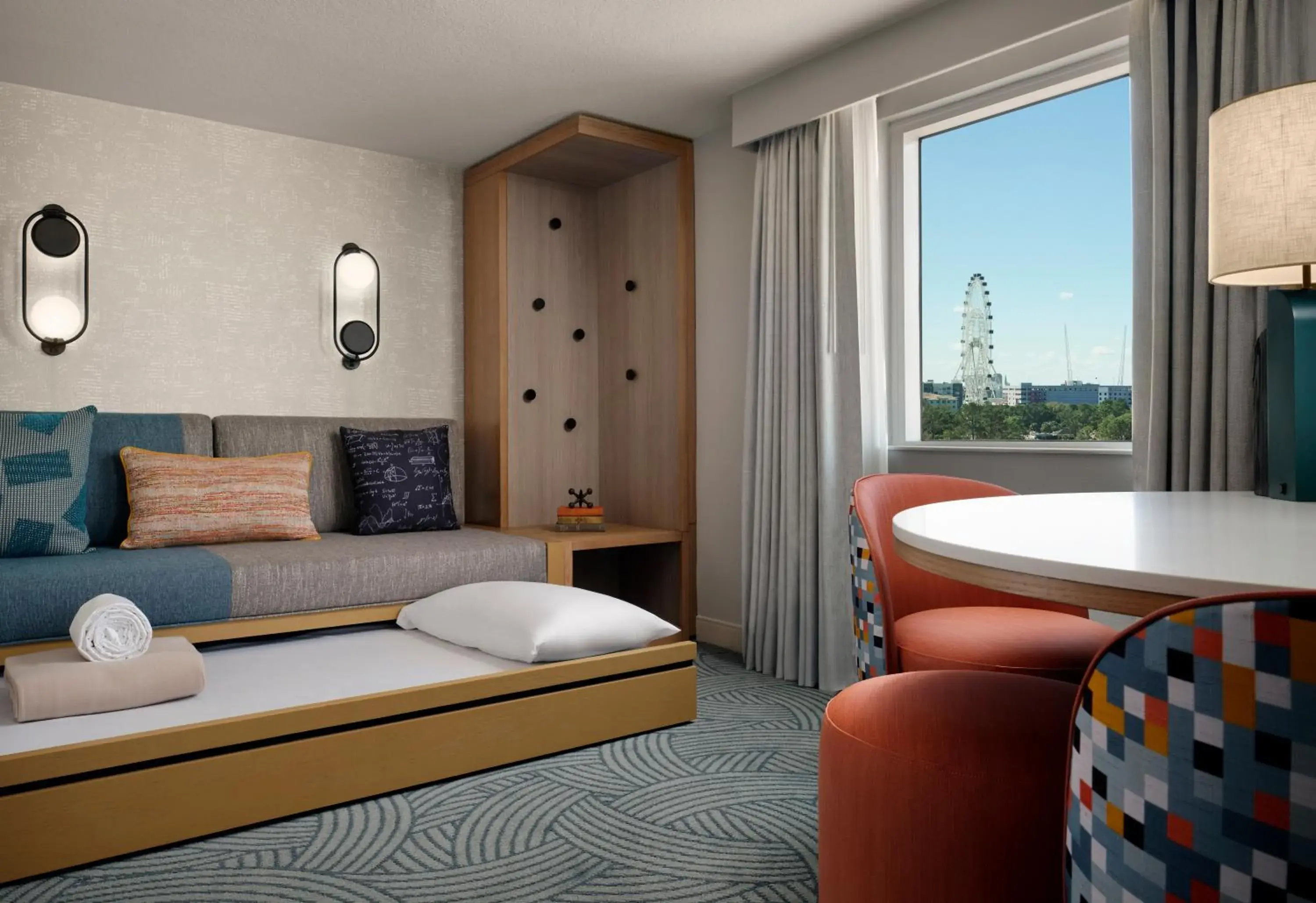 Living room, Bed in Hotel Landy Orlando Universal Blvd, a Tribute Portfolio Hotel Living room, Bed in Hotel Landy Orlando Universal Blvd, a Tribute Portfolio Hotel