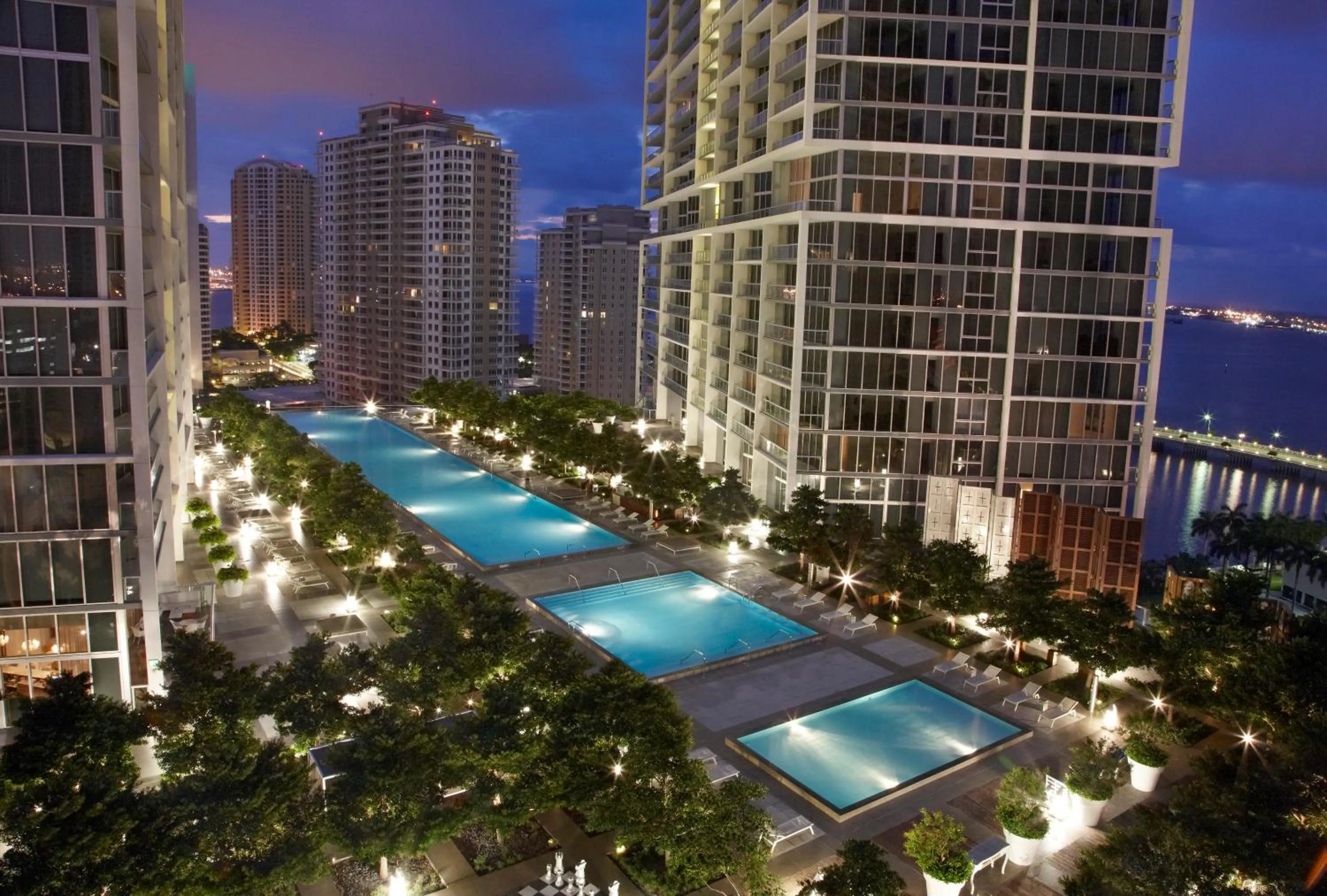 Pool view in Brickell by Miami Vacation Rentals