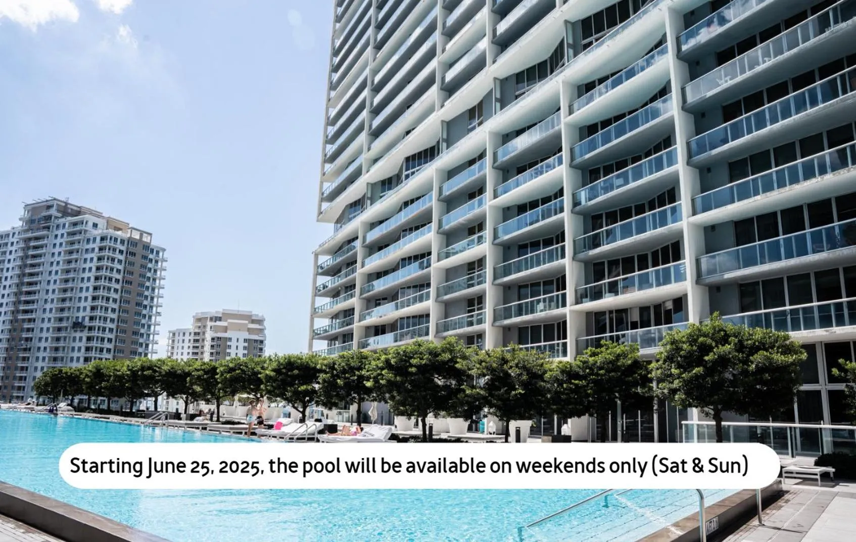 Pool view in Brickell by Miami Vacation Rentals